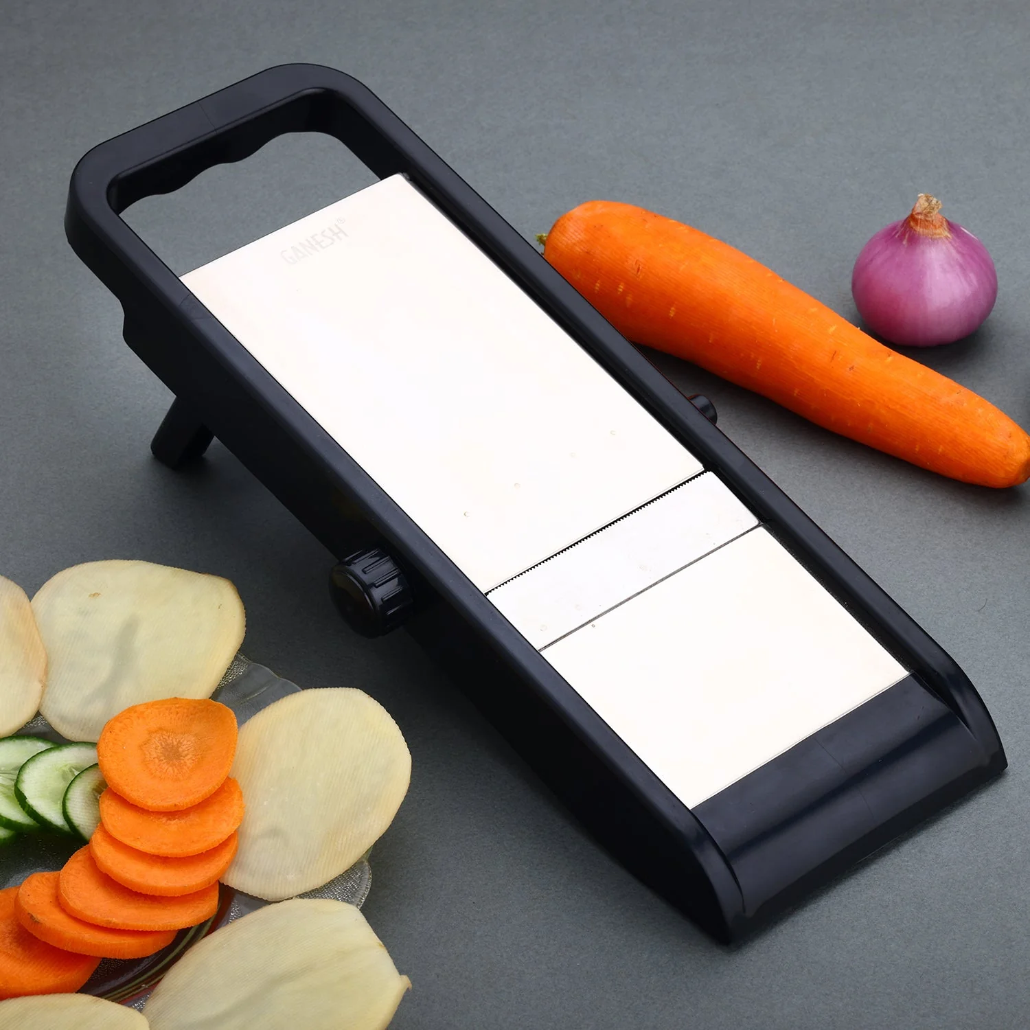Premium Multipurpose Potato & Onion Slicer Grater Adjustable Slicer - Image 4