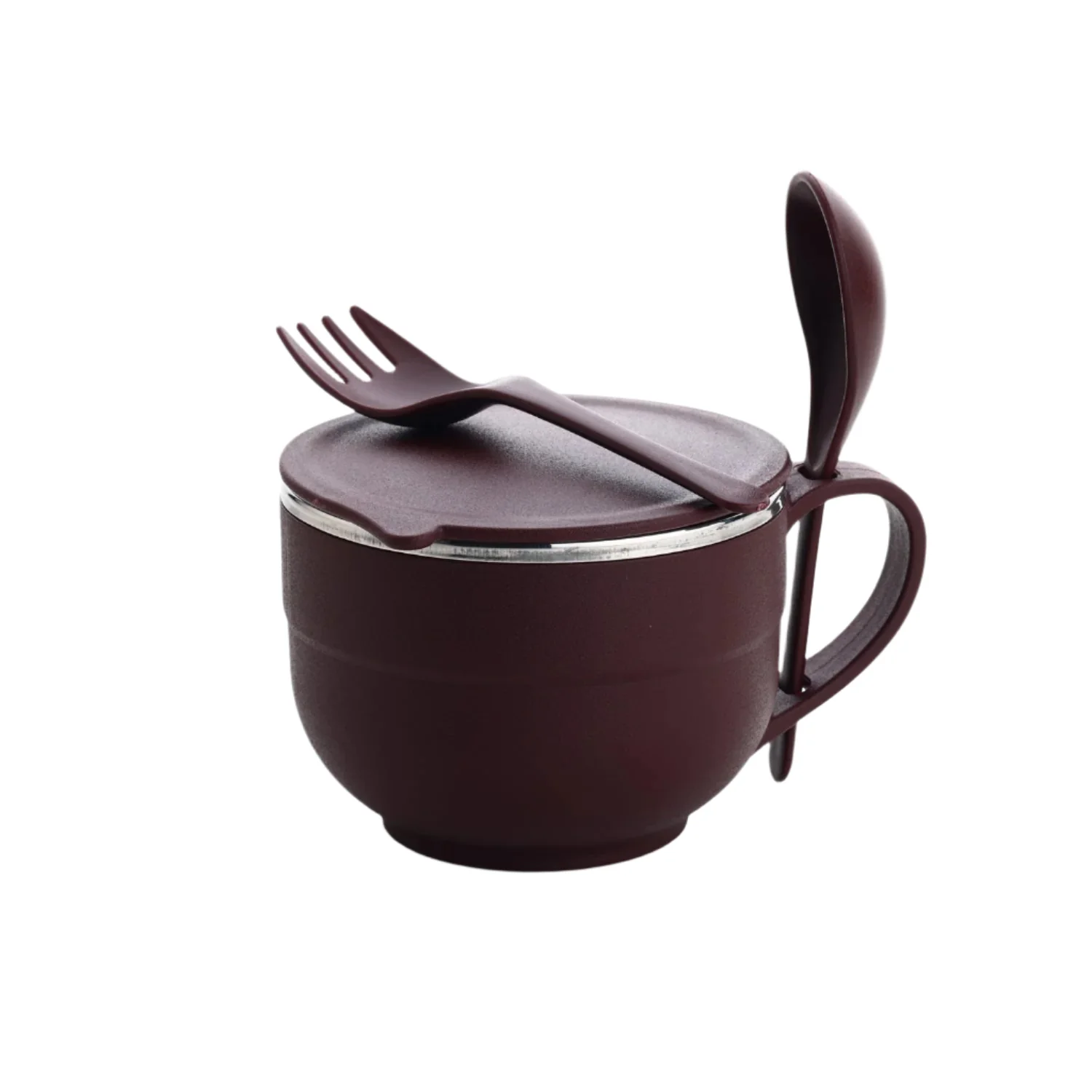 Noodles and Soup Bowl with Spoon Holder Stainless Steel Bowl Spoon Set - Image 5