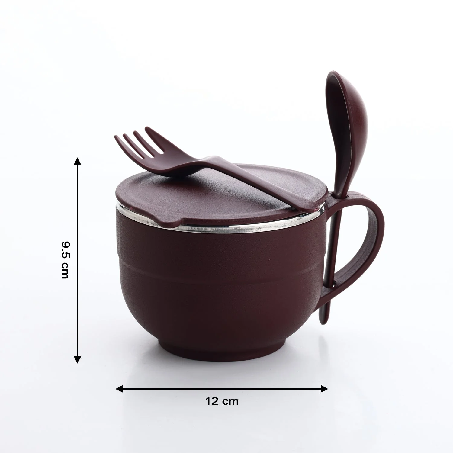 Noodles and Soup Bowl with Spoon Holder Stainless Steel Bowl Spoon Set - Image 7