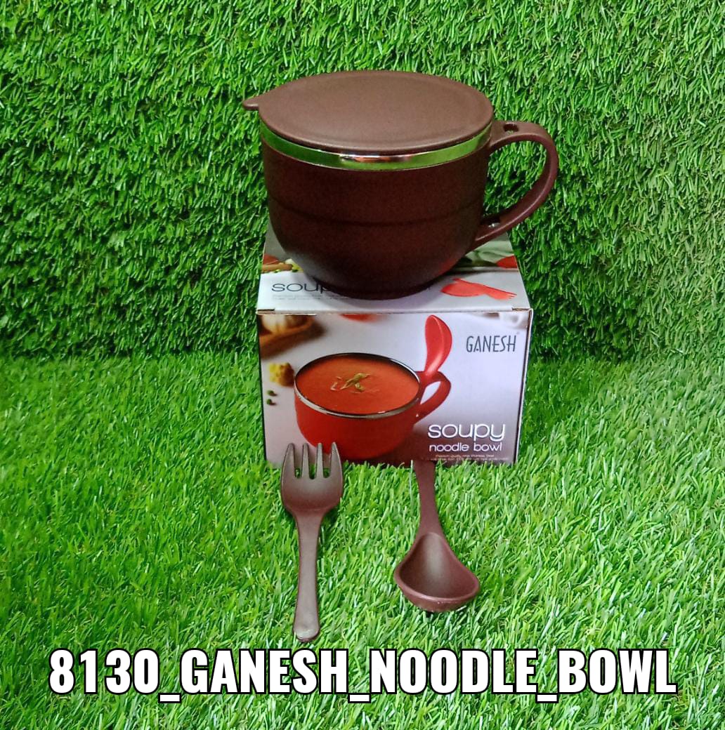 Noodles and Soup Bowl with Spoon Holder Stainless Steel Bowl Spoon Set - Image 9