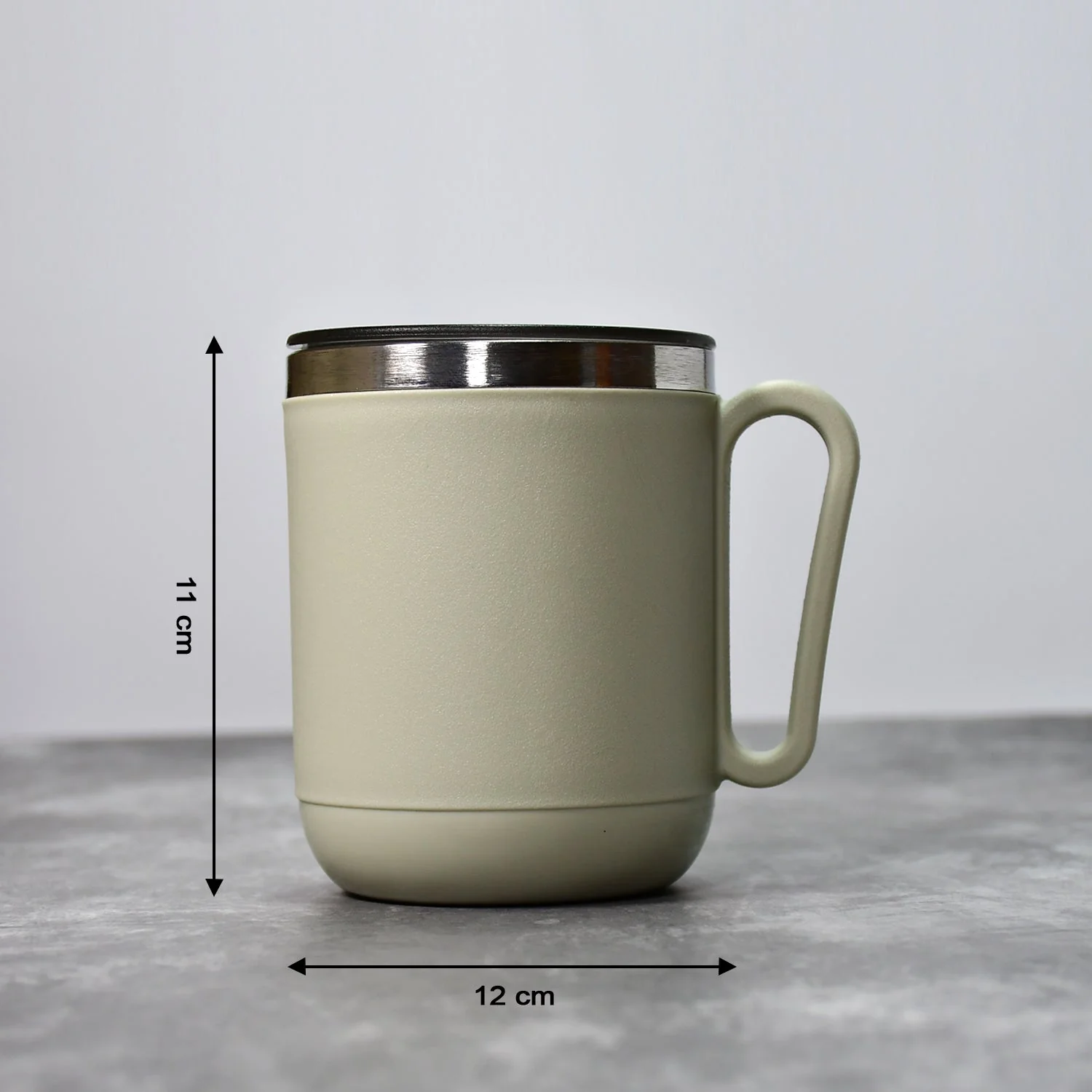 Ganesh Stainless Steel Coffee Mug with heat resistant mug lid. Approx 400Ml mug - Image 5