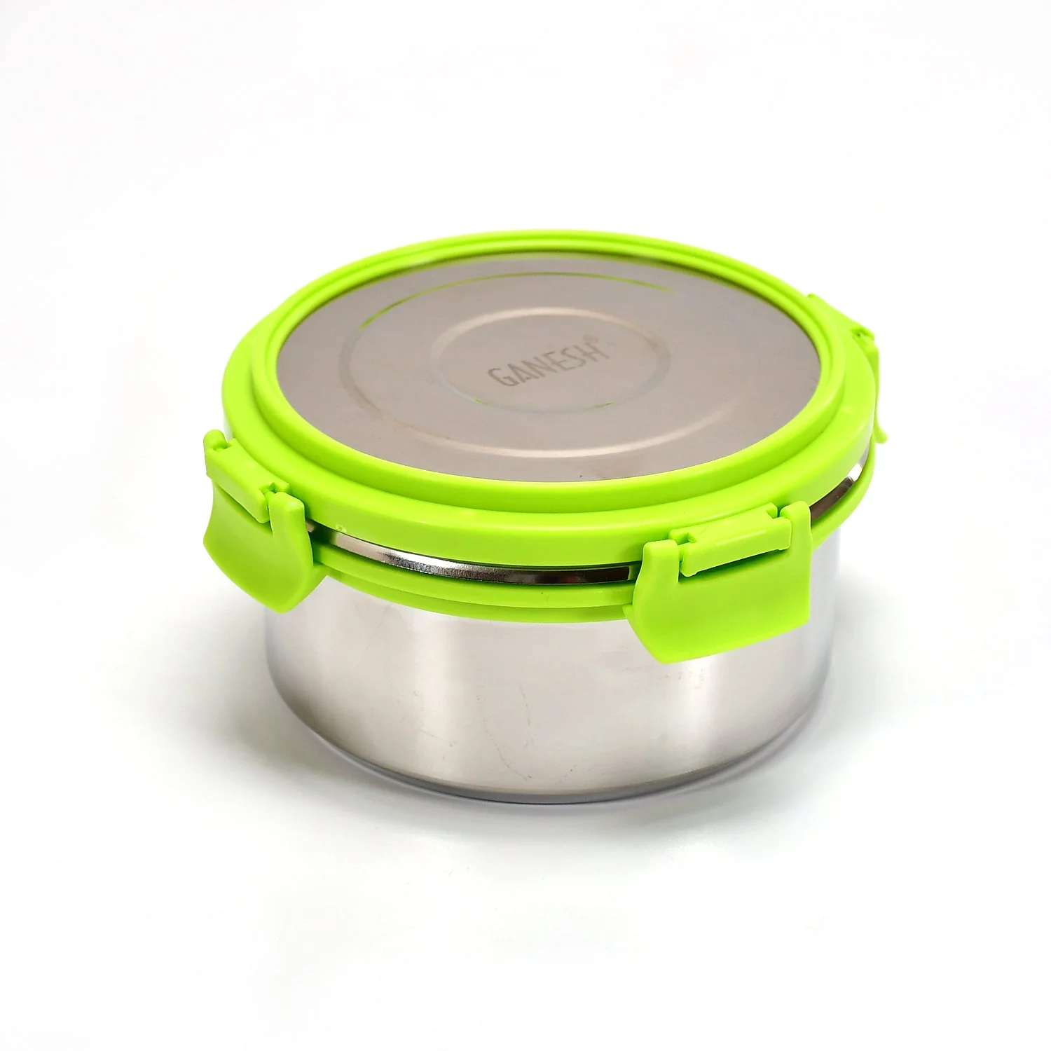 Ganesh Solo round 400 Stainless Steel Leak proof airtight Lunch Pack for Office use - Image 4