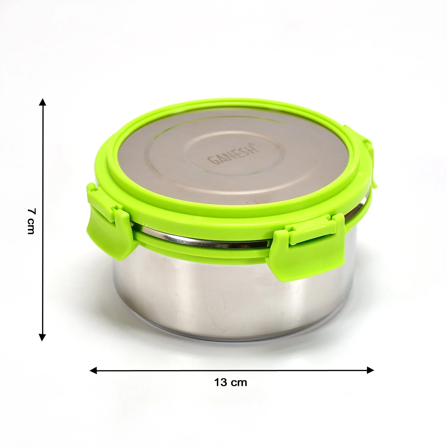 Ganesh Solo round 400 Stainless Steel Leak proof airtight Lunch Pack for Office use - Image 5