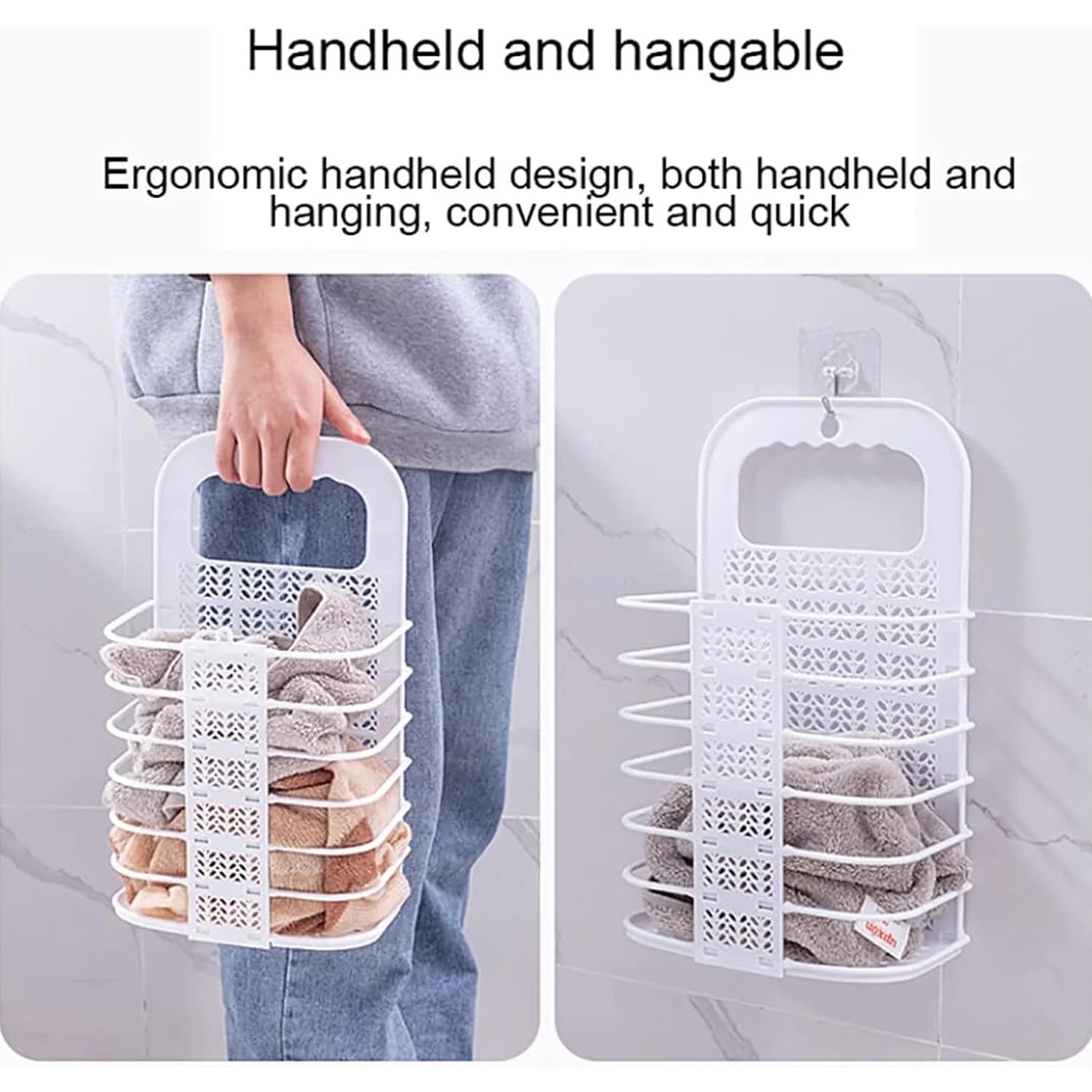 Portable Laundry Basket – Washing Clothes Storage Hamper - Image 8