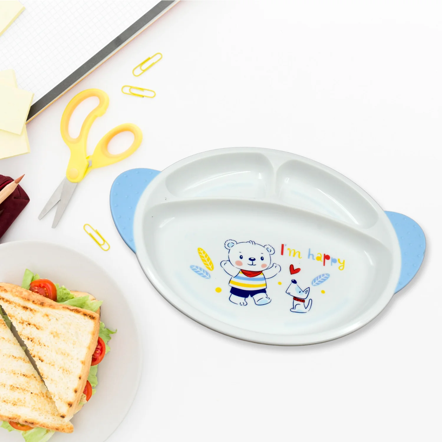 5in1 Baby Feeding Set for Kids and Toddlers,Children Children Dinnerware Set - Feeding Set for Kids, Cartoon Design Plate, Cup, Spoon, Fork  Tableware Cutlery for Kids Microwave (5 Pcs Set) - Image 5
