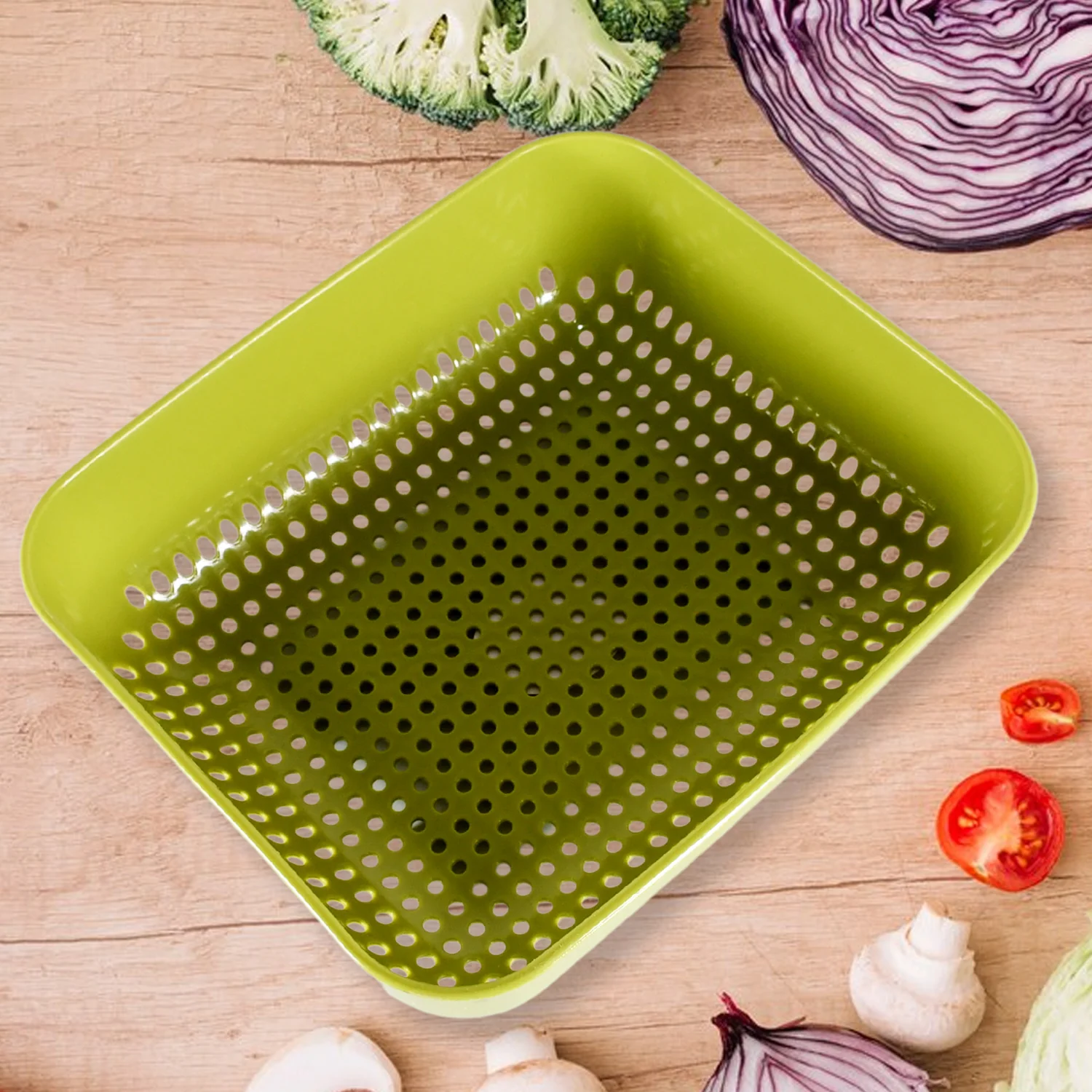 Multipurpose Small Plastic Kitchen Basket, Vegetables and Fruits Washing, (20x17 Cm) - Image 5