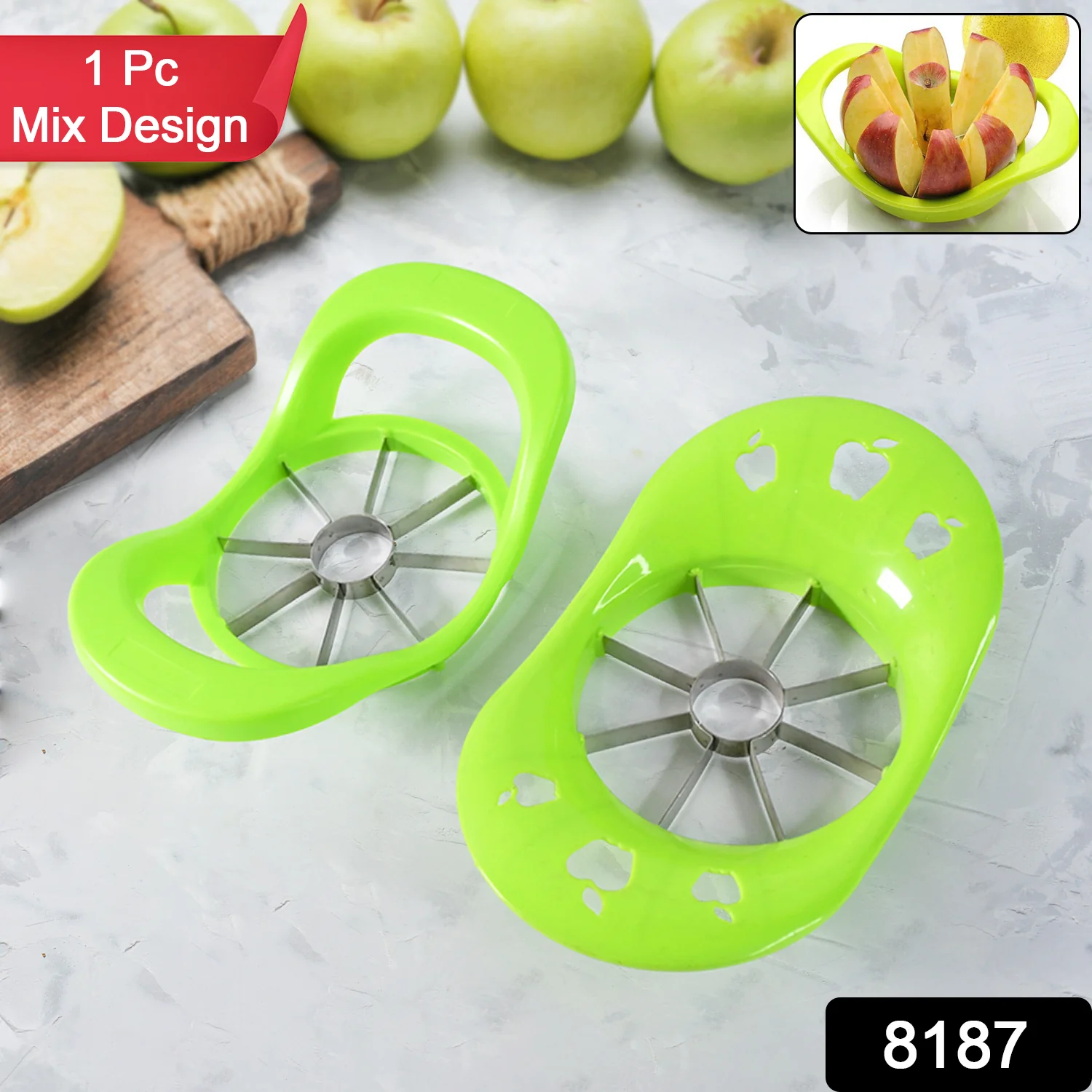 Multi-Purpose Fruit Slicer Apple Cutter with 8 Stainless Steel Blades (1 Pc) - Image 2