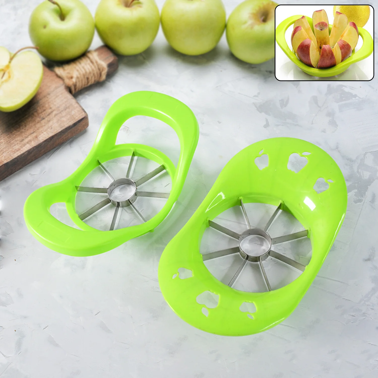 Multi-Purpose Fruit Slicer Apple Cutter with 8 Stainless Steel Blades (1 Pc) - Image 7