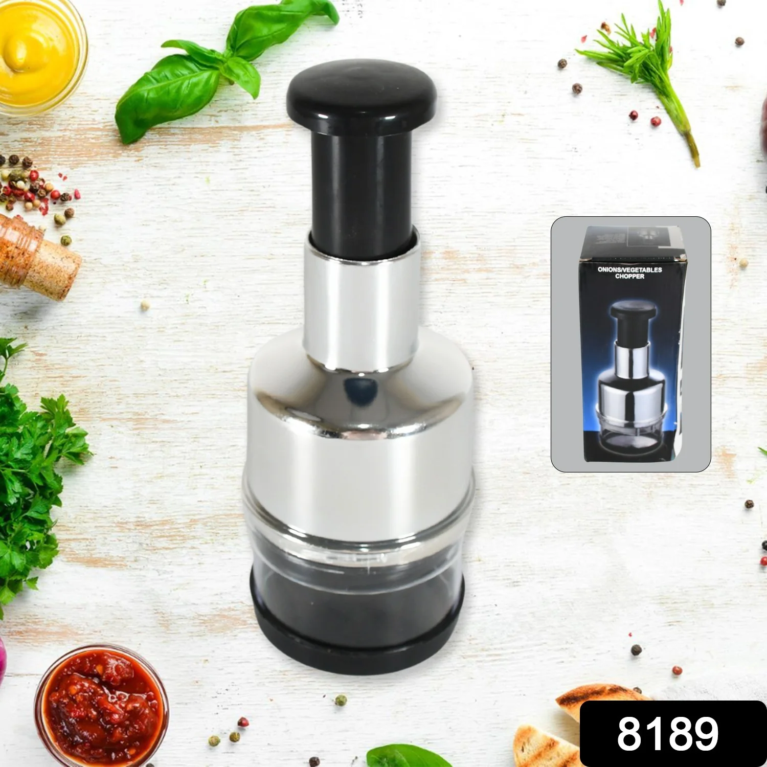 Stainless Steel Food Cutter & Chopper for Vegetables and Nuts - Image 2
