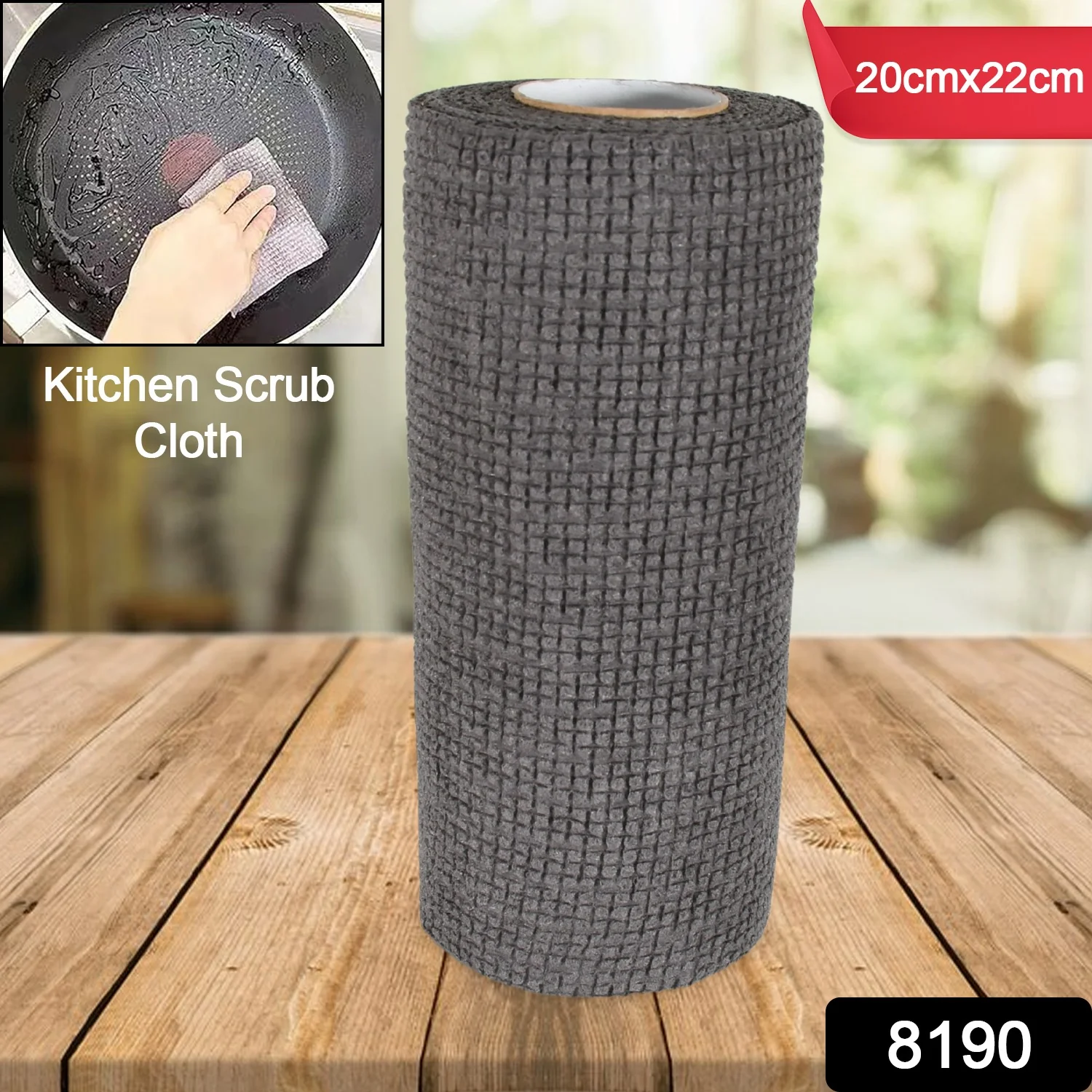 Durable Microfiber Kitchen Scrub Cloth (20×22cm, 1 Pc) - Image 2