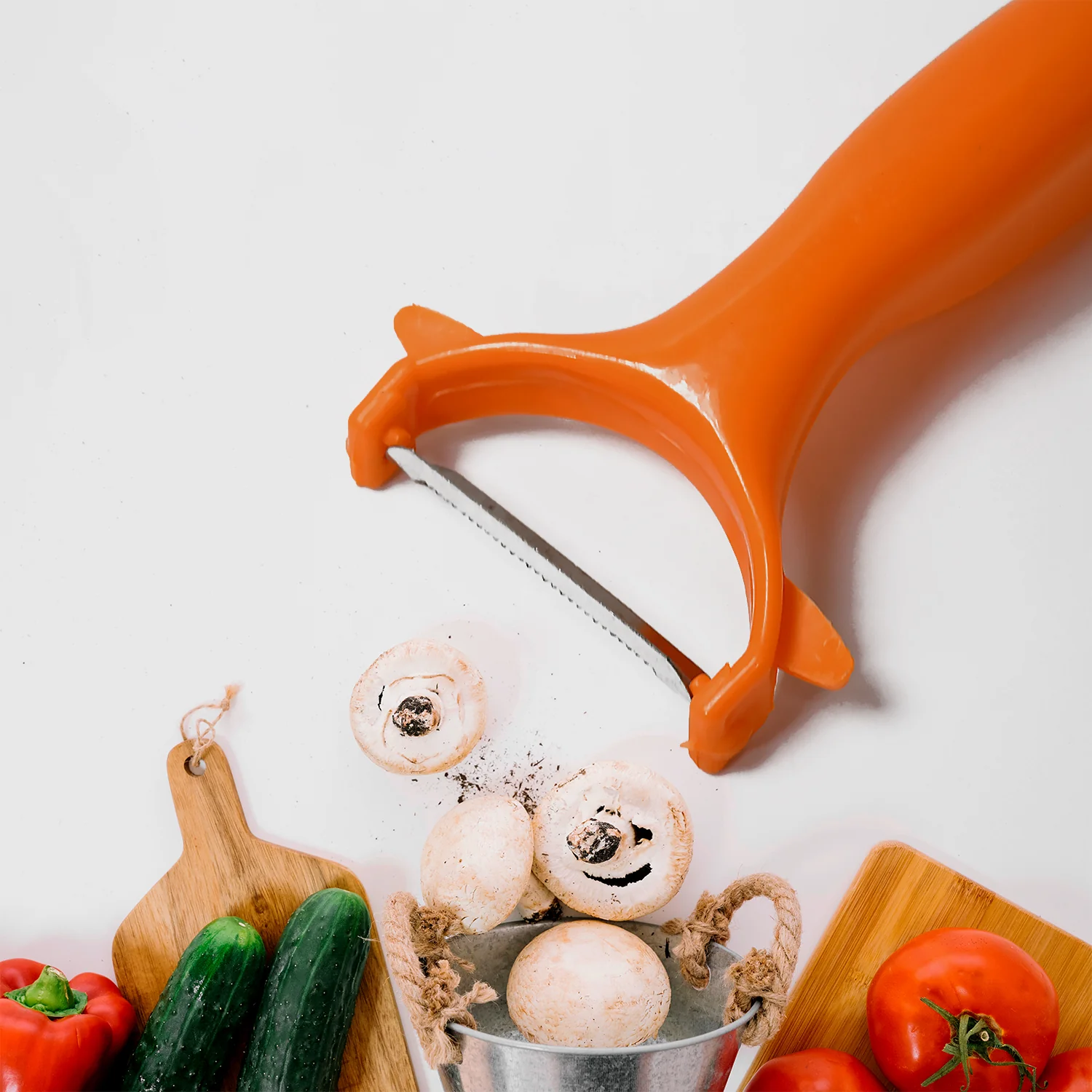 2 in 1 Kitchen Combo Lighter with Vegetable Cutter Peeler For Kitchen  (2 Pc Set) - Image 6