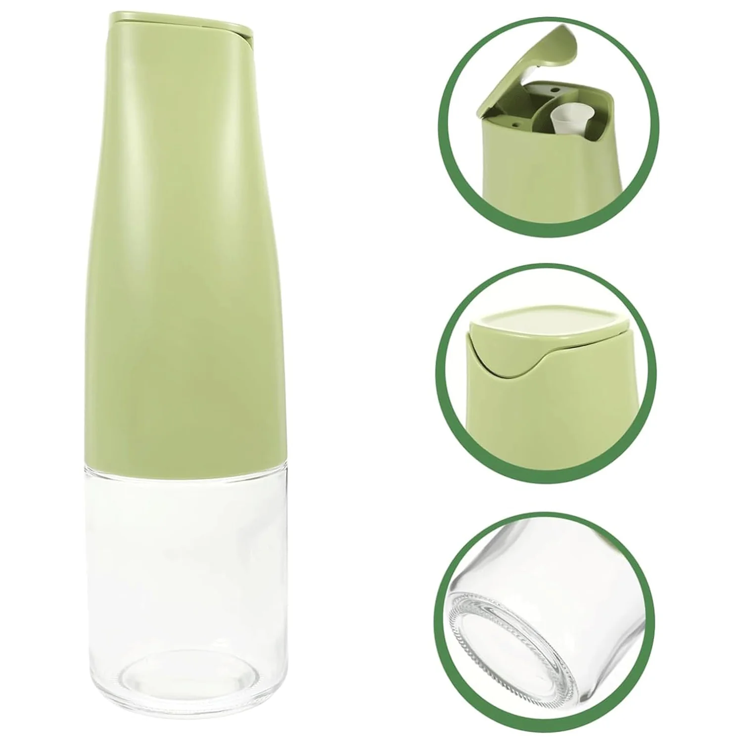 Oil Dispenser, 500ml Cooking Oil Dispensing Cruets with Automatic Open Lid, (500 ML) - Image 4