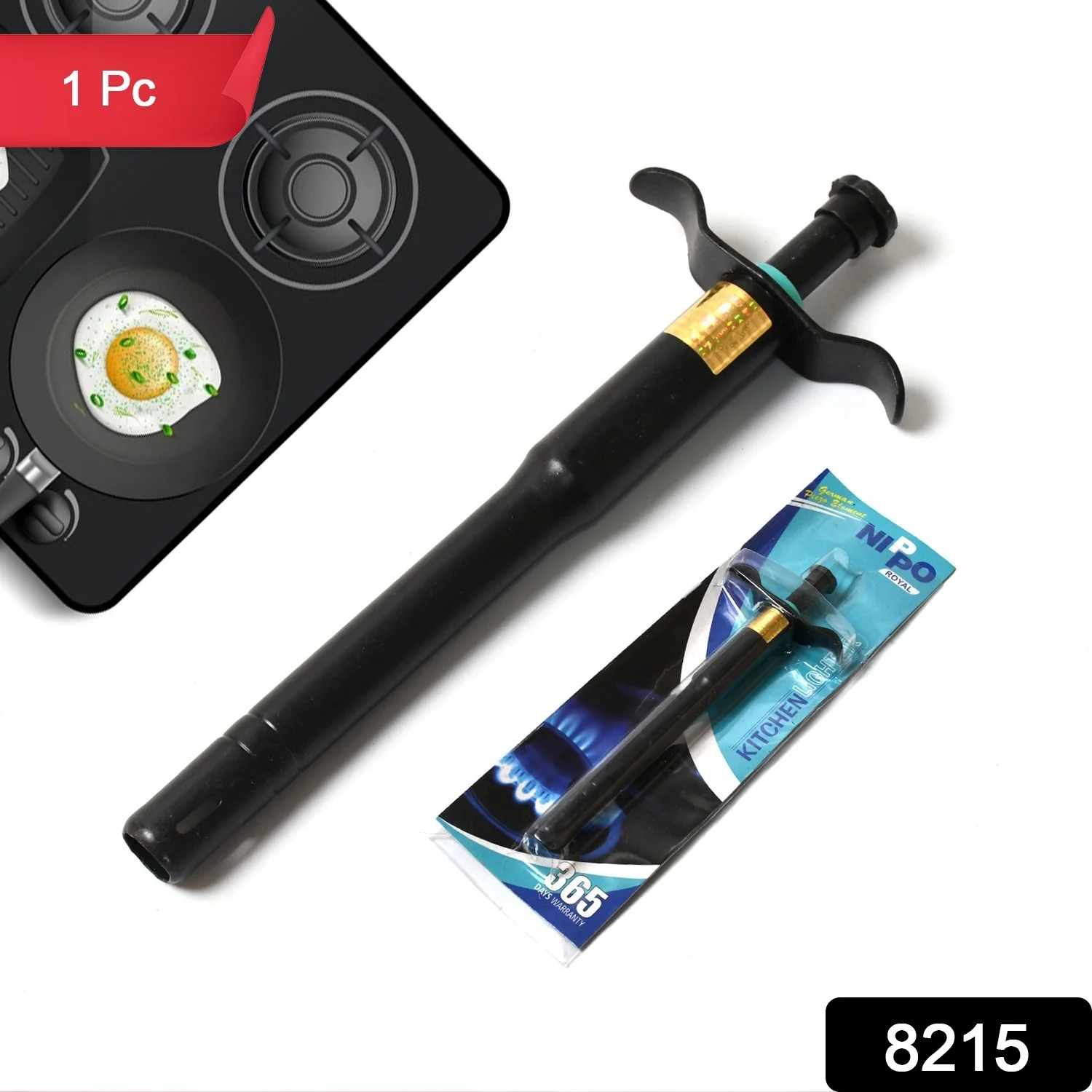 Stainless Steel Black Gas Lighter for Gas Stove, Long Lasting (1 Pc) - Image 2