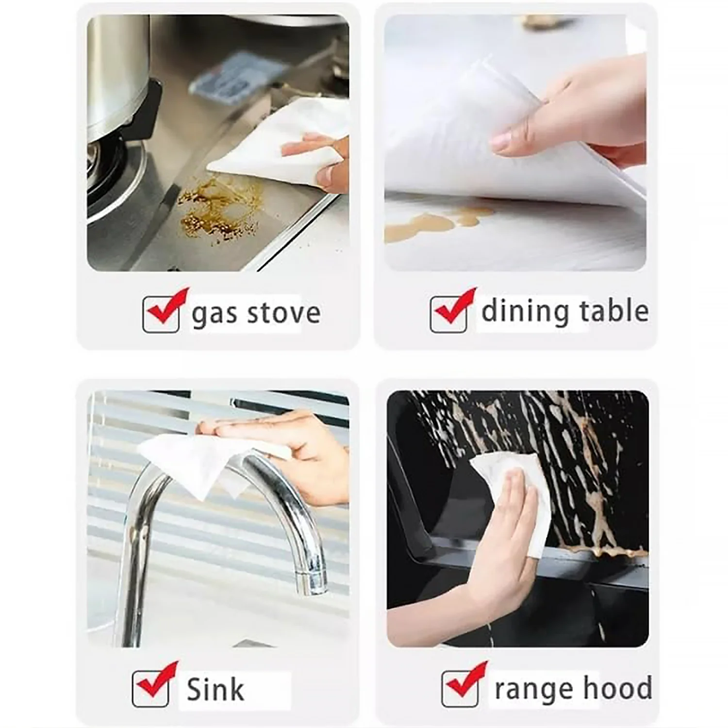 Strong Decontamination Kitchen Cleaning Wet Wipes for Grease & Glass (80 Pcs) - Image 6