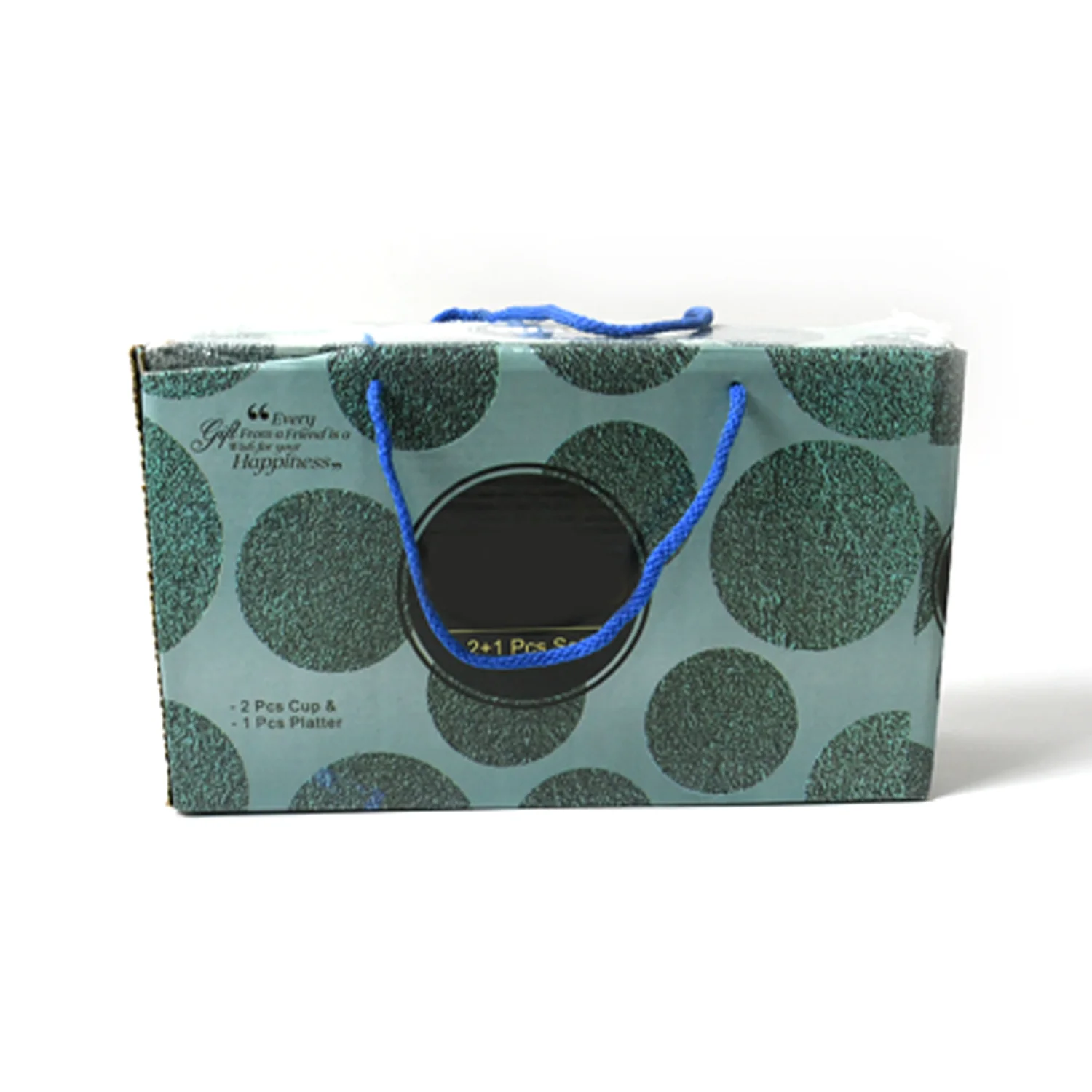 Ceramic Tea/Coffee Cup Set - Alpino 3-Piece 2-Compartment Serving Platter (BPA-Free) - Image 4