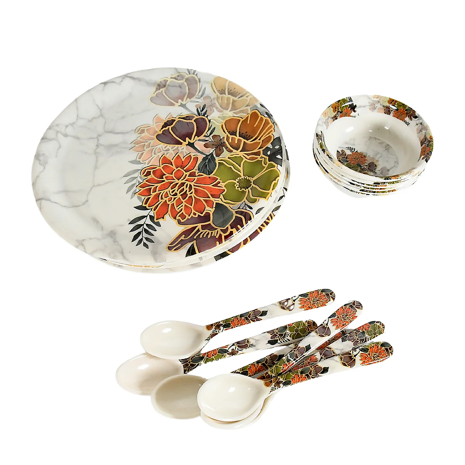 Dream 18-Piece Plastic Dinner Set - Image 3