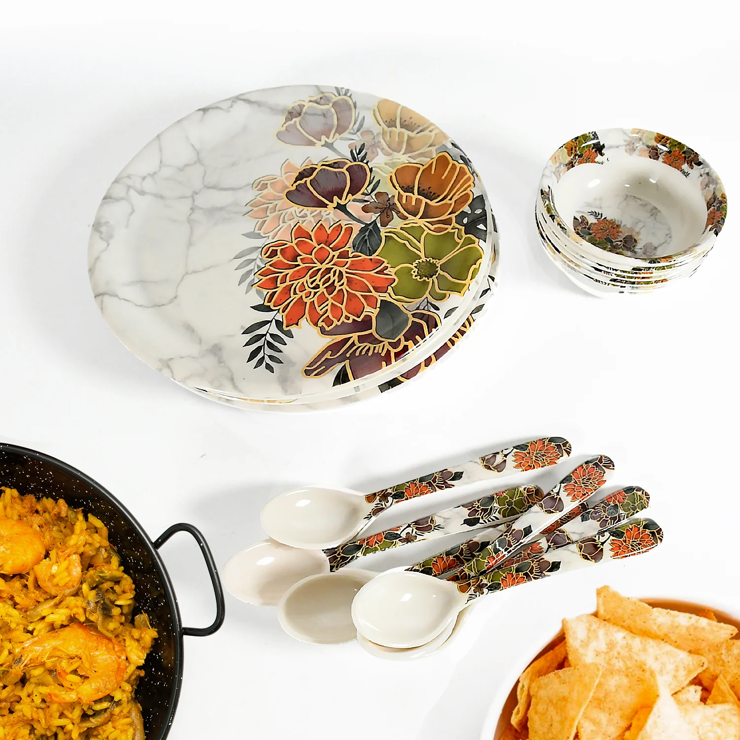 Dream 18-Piece Plastic Dinner Set - Image 4
