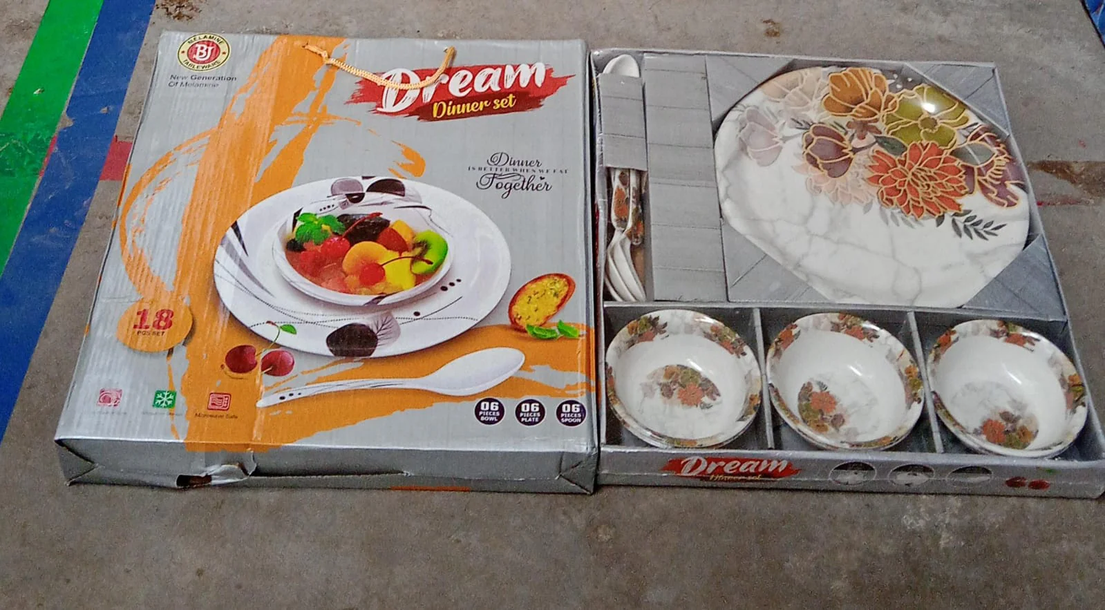 Dream 18-Piece Plastic Dinner Set - Image 9