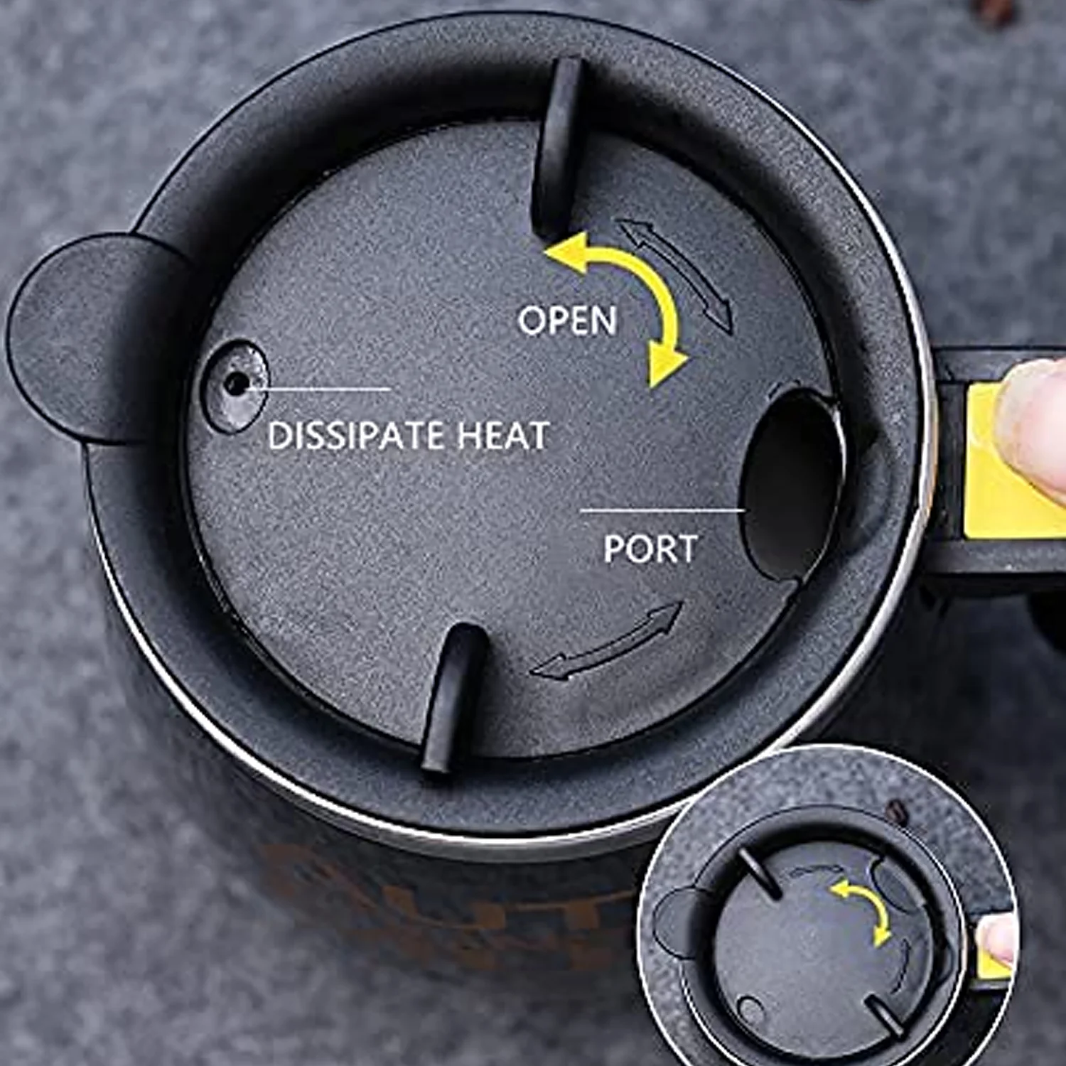 Self Stirring Mug With Lid used in  official places for serving drinks (1 Pc / 400 ML) - Image 7
