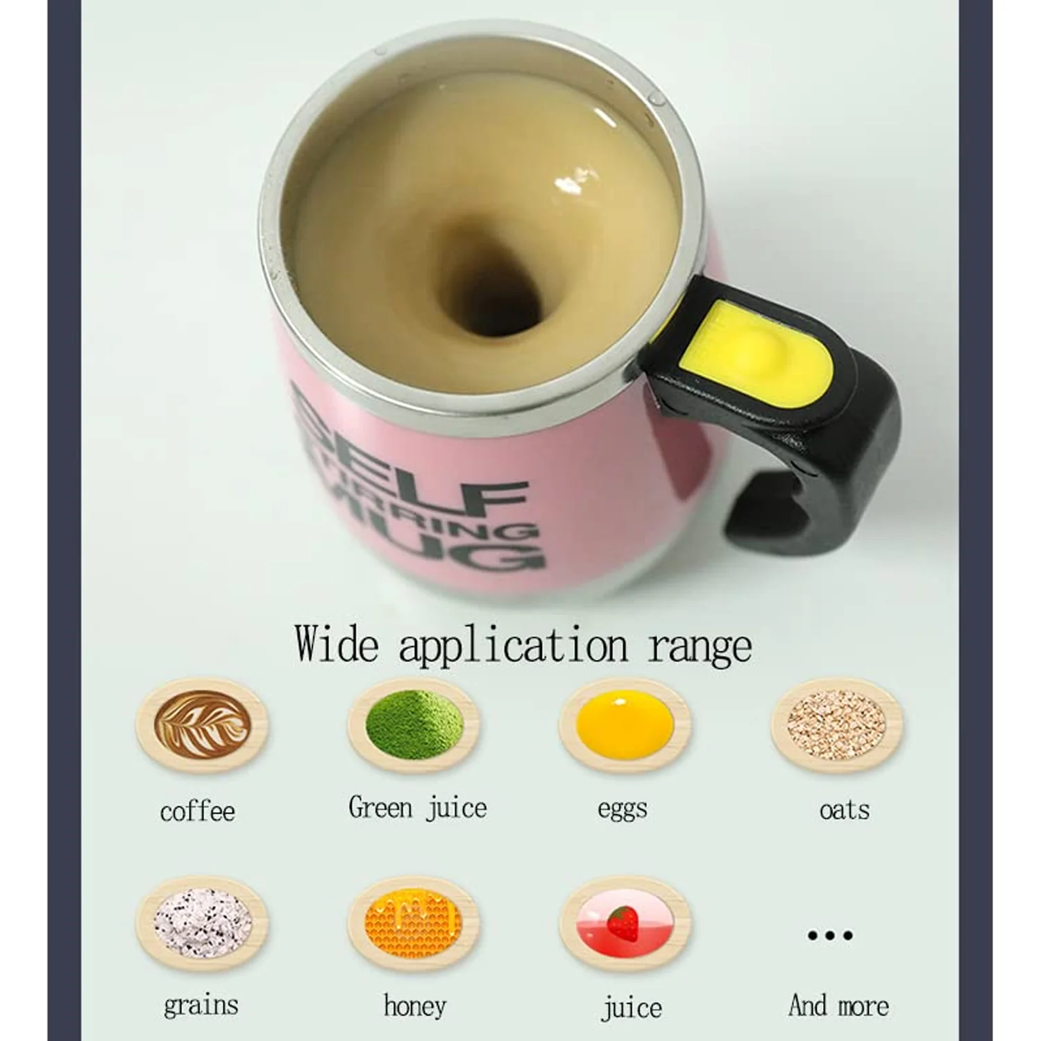 Self Stirring Mug With Lid used in  official places for serving drinks (1 Pc / 400 ML) - Image 8