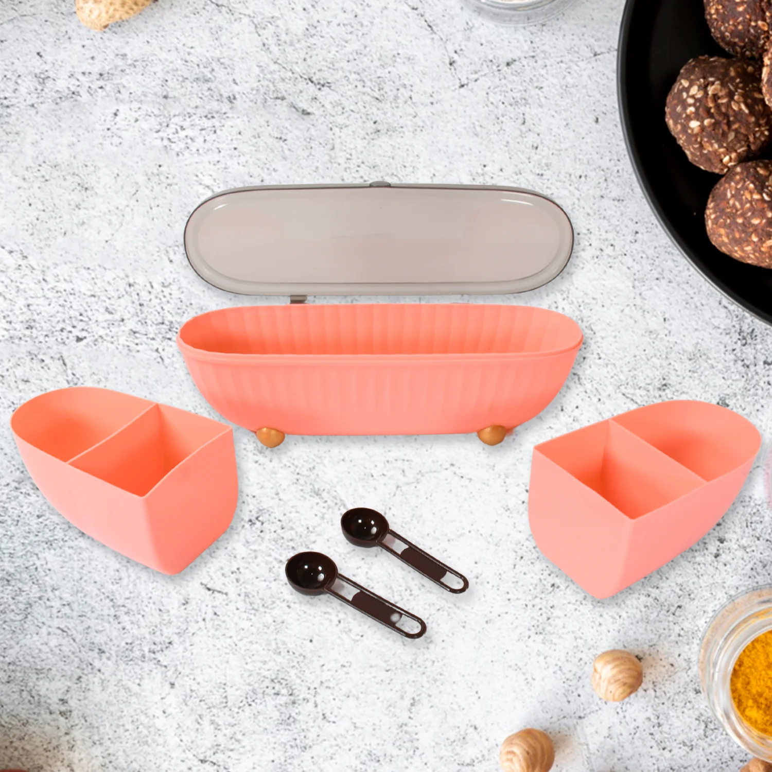 Spice Bottle Spice Jar Durable Seasoning Box Food Grade Tray for Kitchen  1 Pc - Image 4