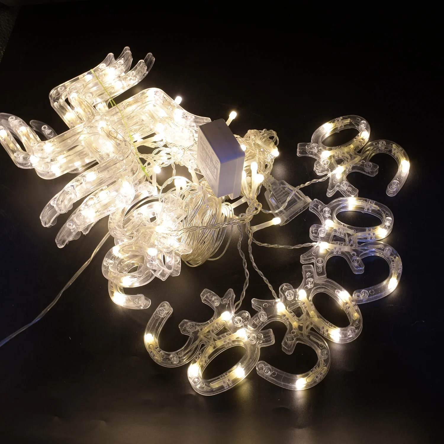 Swastik Om Curtain Decorative LED String Lights with 12 Props for Diwali & Home - Image 5