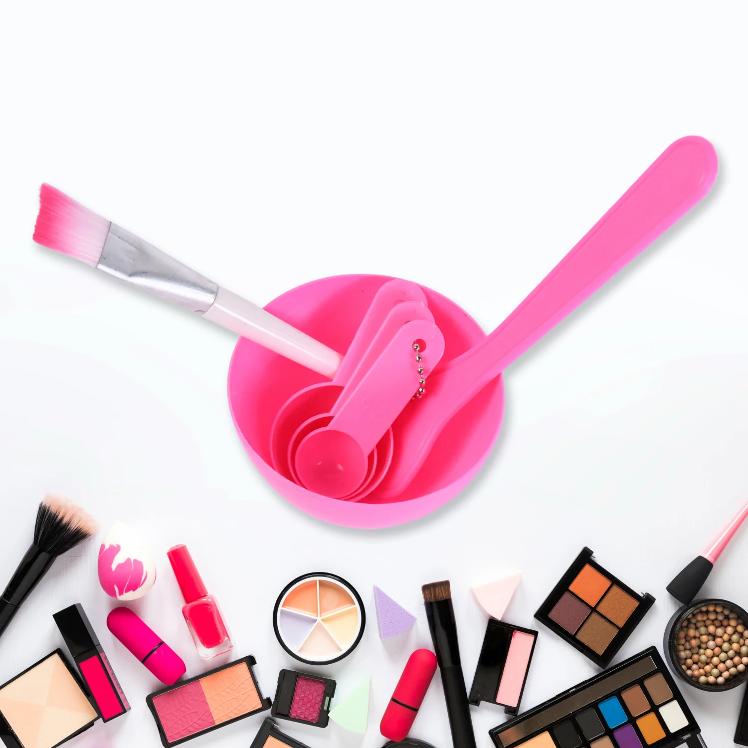 4 In 1 Facial DIY Skin Care Mask Mixing Bowl Stick Brush Gauge Spoon (6 Pcs Set) - Image 3