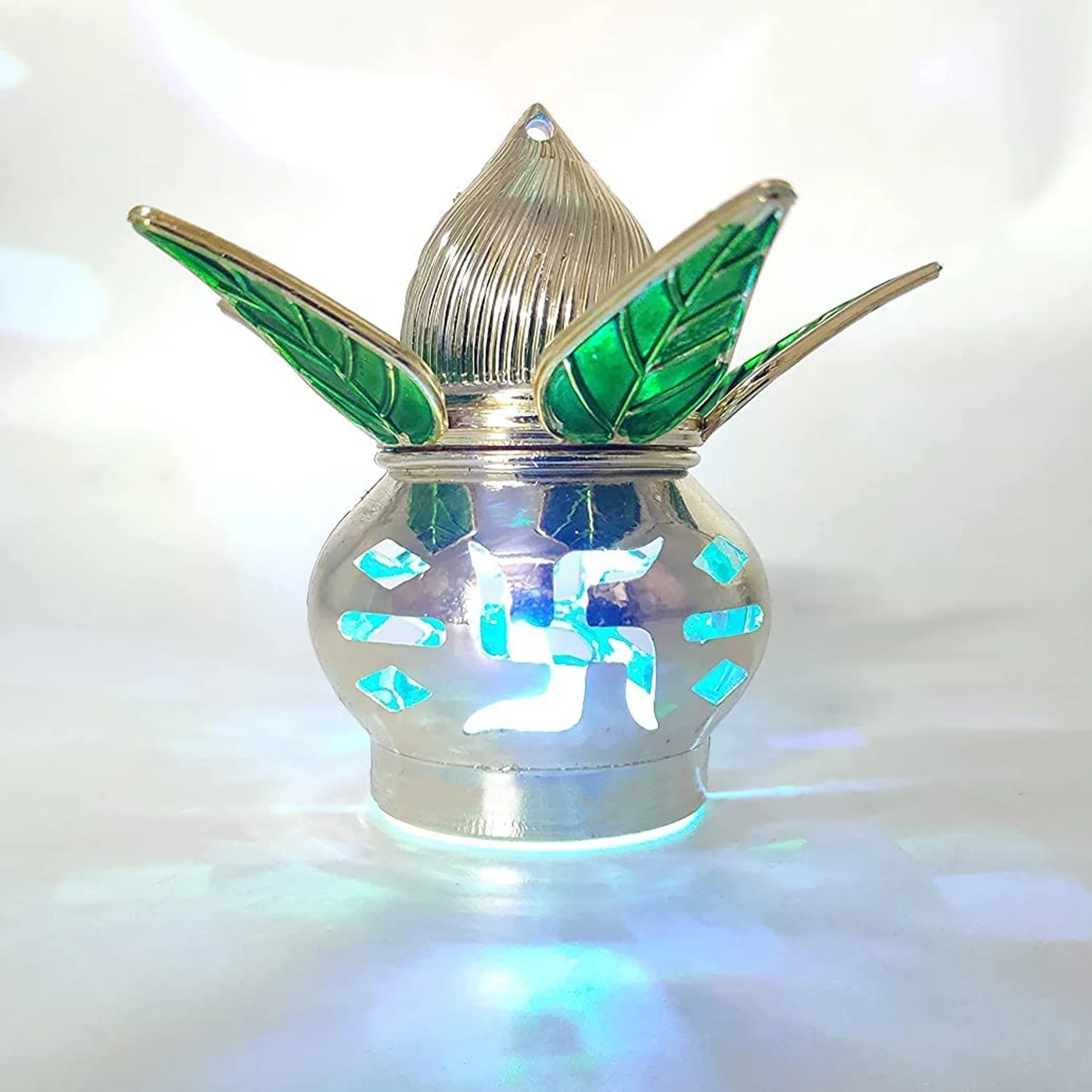 Gold Plated Eco-Friendly LED Kalash for Pooja Mandir, Ganesh (1 Pc / Multicolor LED) - Image 7