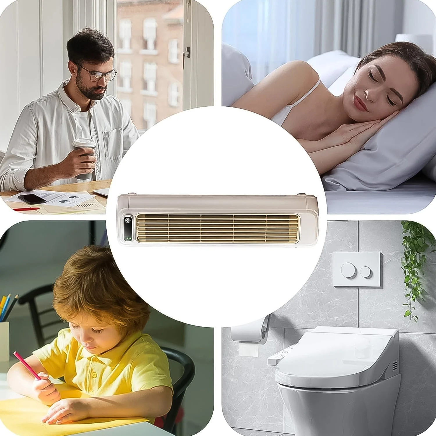 Portable Air Conditioning Cooling Fan (1 Pc / With 2 Pc Adhesive Hook) - Image 3