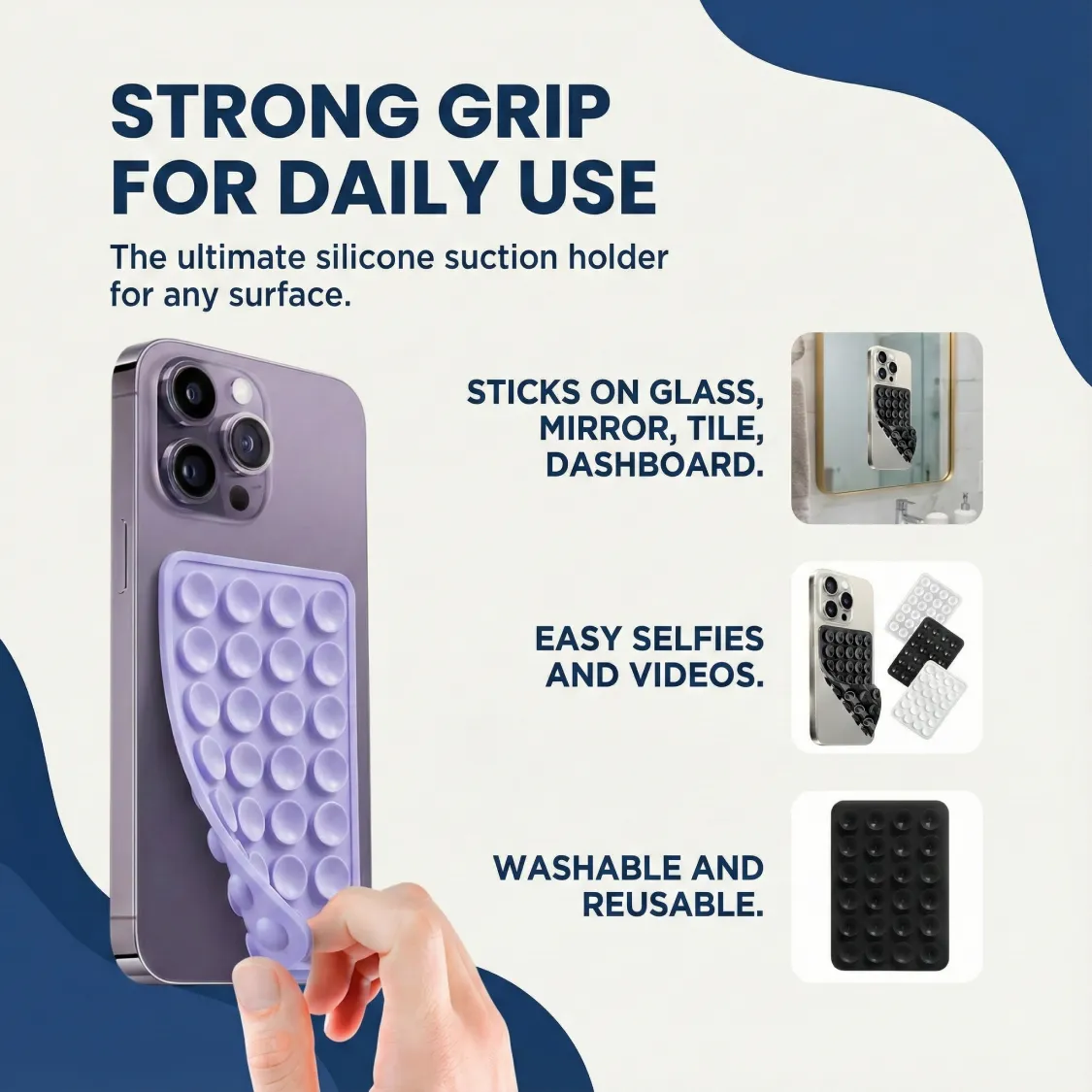 Suction Phone Case / Holder Mount (1 Pc / Mix Color) - Image 2