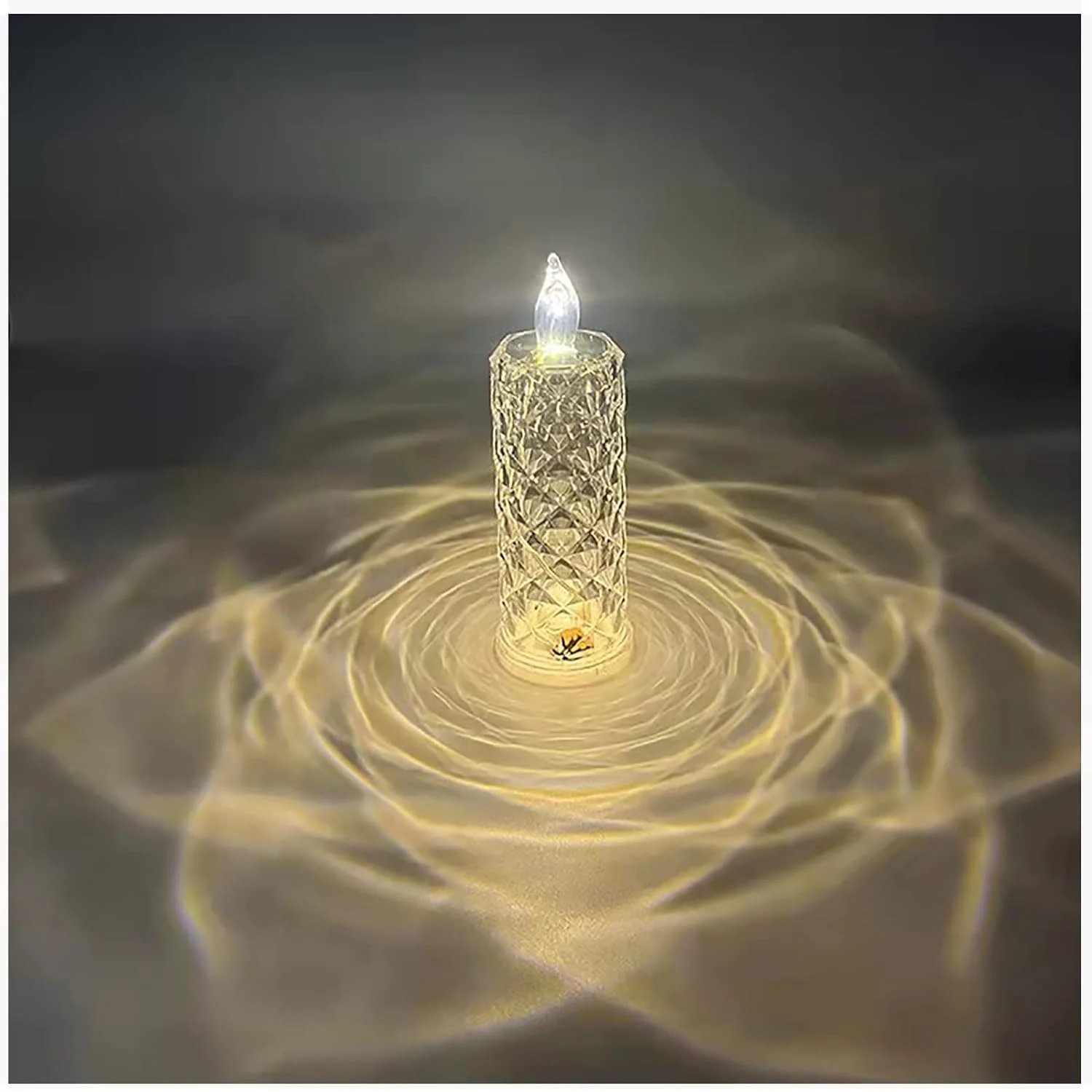 Rose Candles LED Flameless and Smokeless Decorative Acrylic Transparent Candles Led Tea Light Candle Perfect for Gifting, Home, Diwali, Christmas, Crystal Candle Lights, Diwali (1 Pc)  (MOQ :- 12 pc ) - Image 10