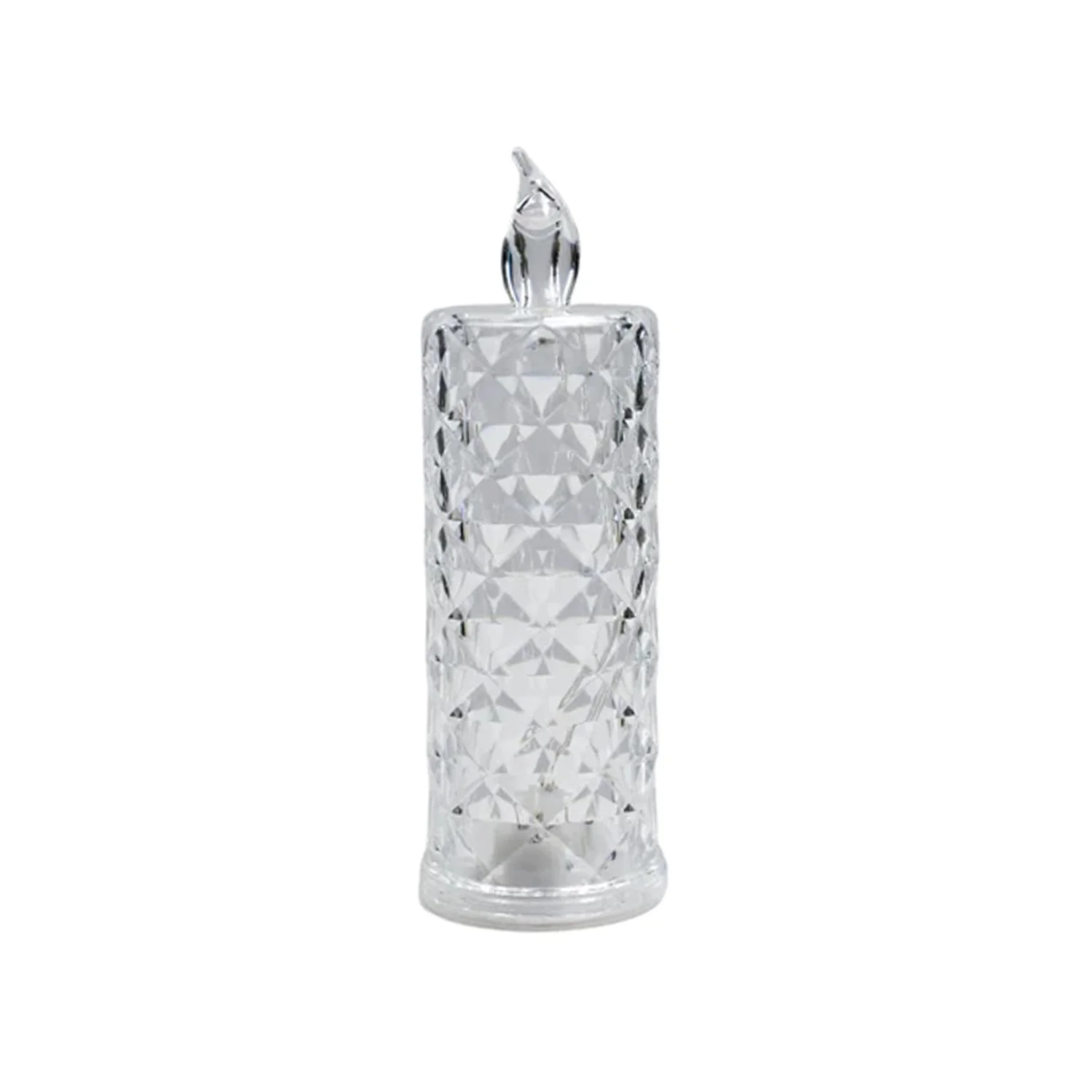 Rose Candles LED Flameless and Smokeless Decorative Acrylic Transparent Candles Led Tea Light Candle Perfect for Gifting, Home, Diwali, Christmas, Crystal Candle Lights, Diwali (1 Pc)  (MOQ :- 12 pc ) - Image 4