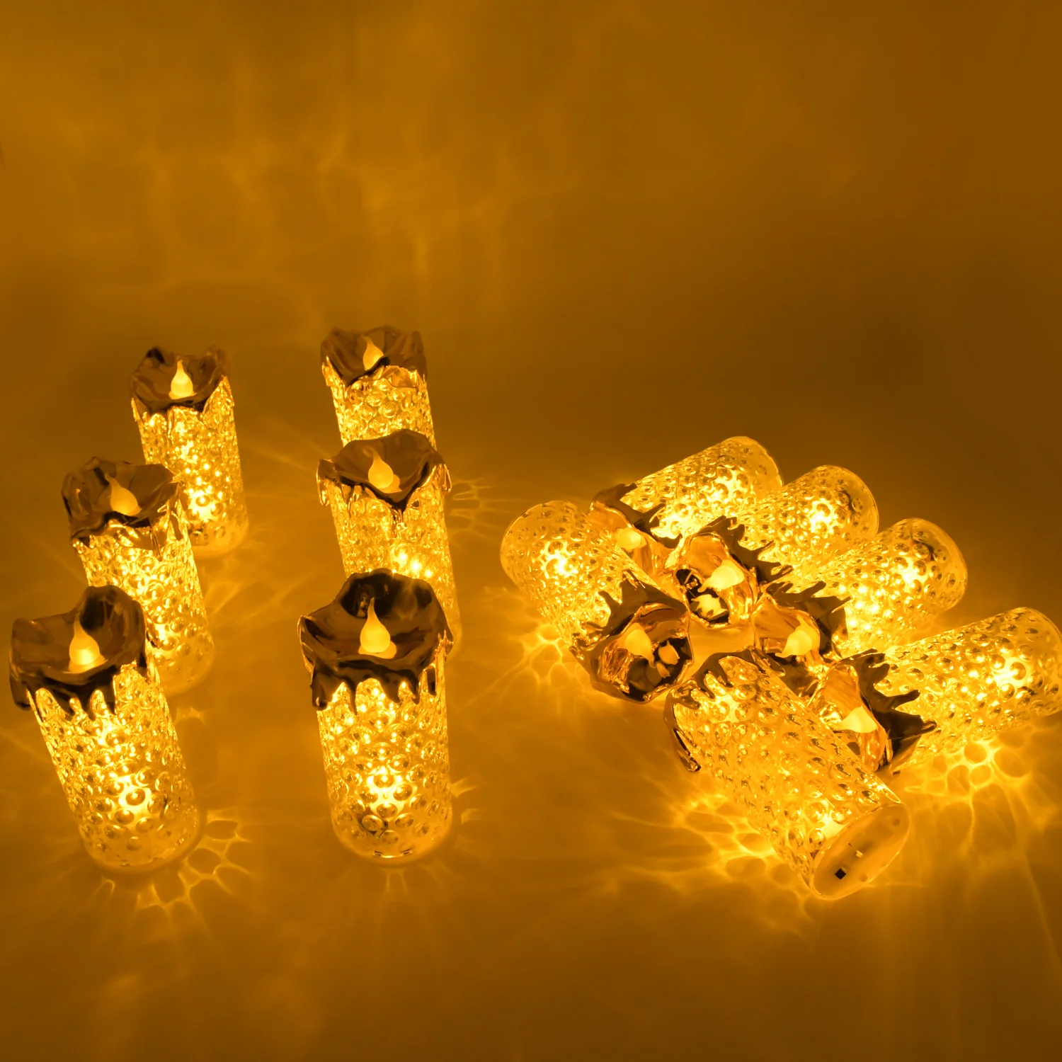 Gold LED Flameless Candles for Decor & Gifting, Diwali (12 Pc MOQ) - Image 2