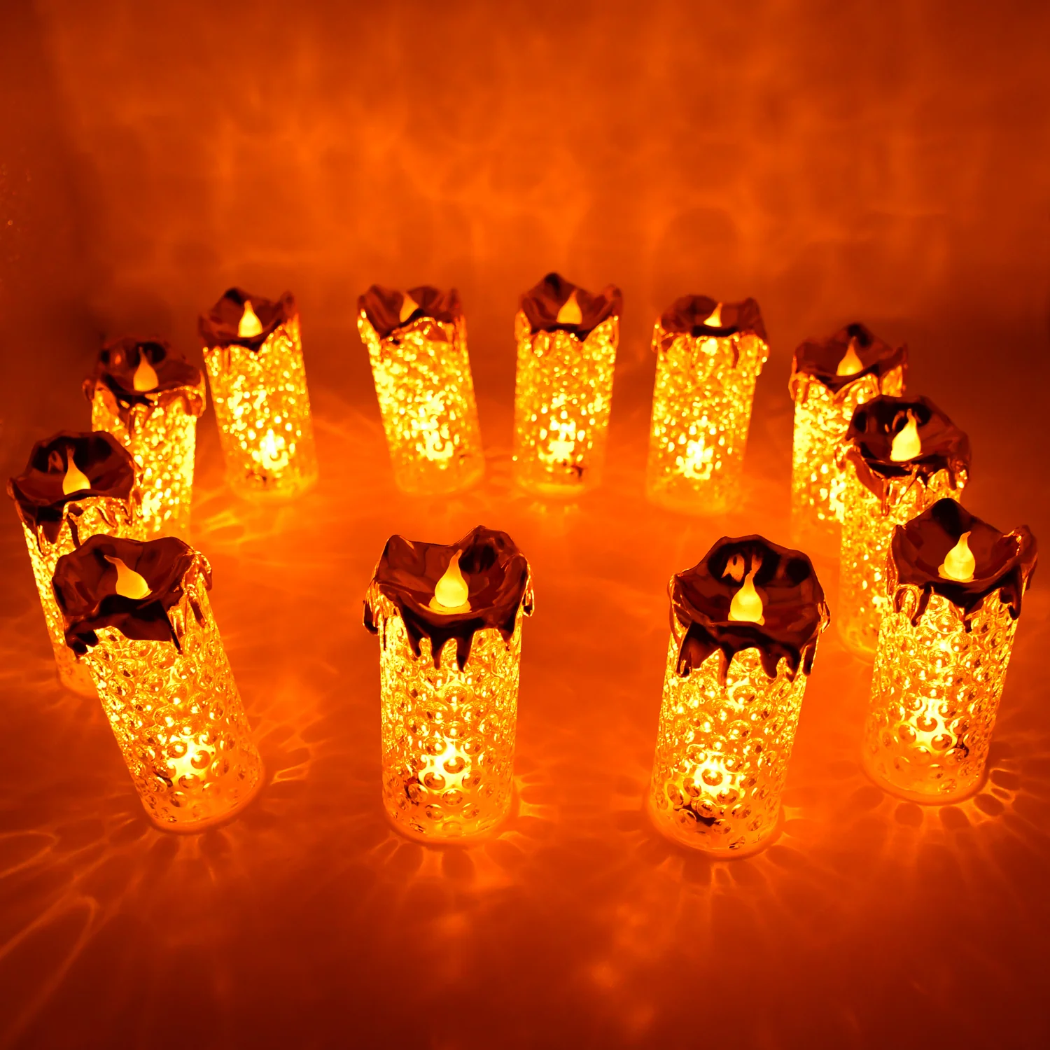 Gold LED Flameless Candles for Decor & Gifting, Diwali (12 Pc MOQ) - Image 3