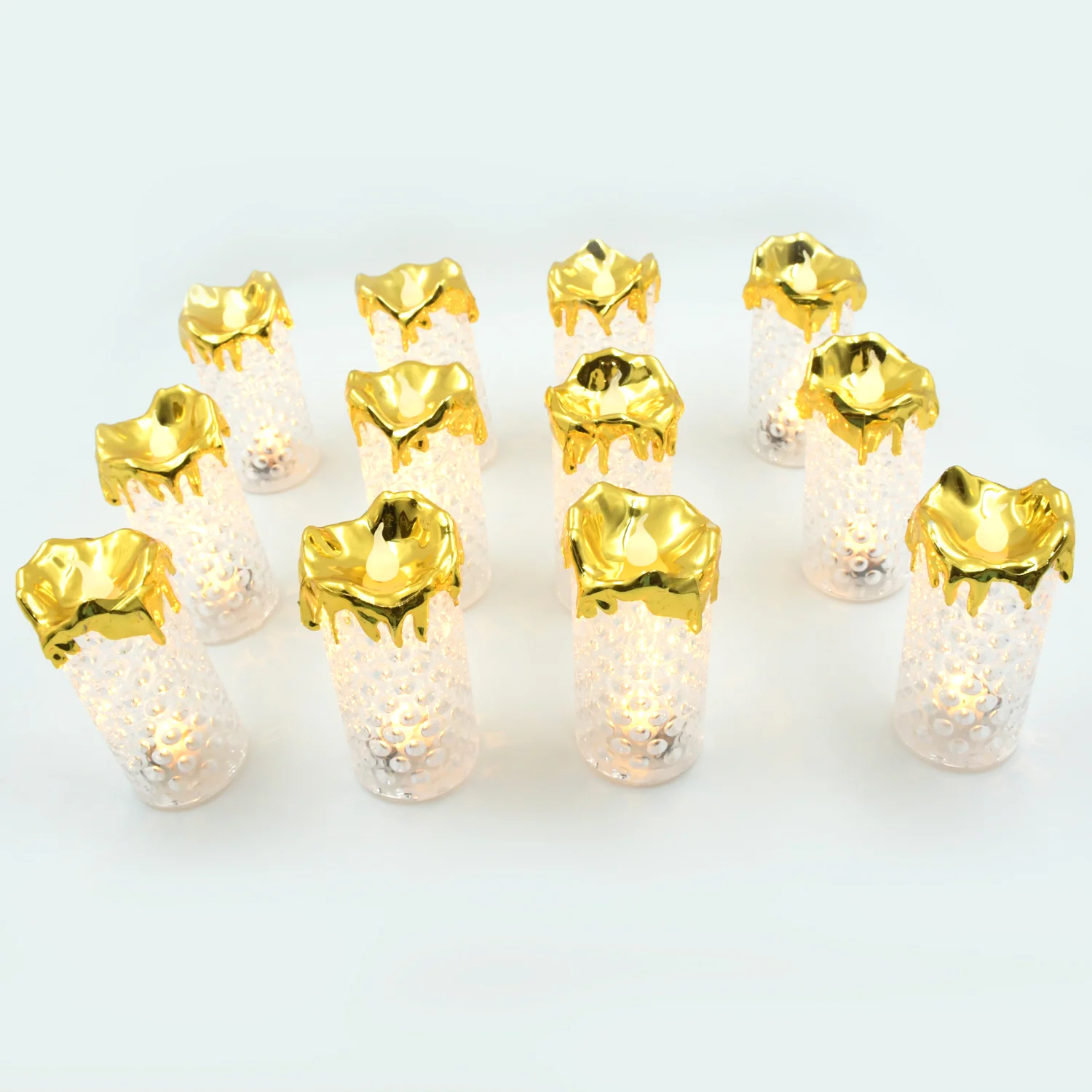 Gold LED Flameless Candles for Decor & Gifting, Diwali (12 Pc MOQ) - Image 4