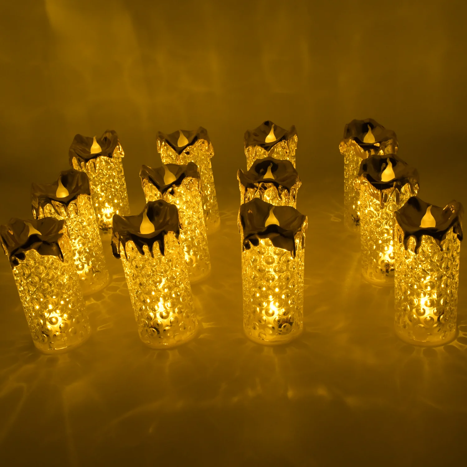 Gold LED Flameless Candles for Decor & Gifting, Diwali (12 Pc MOQ) - Image 5