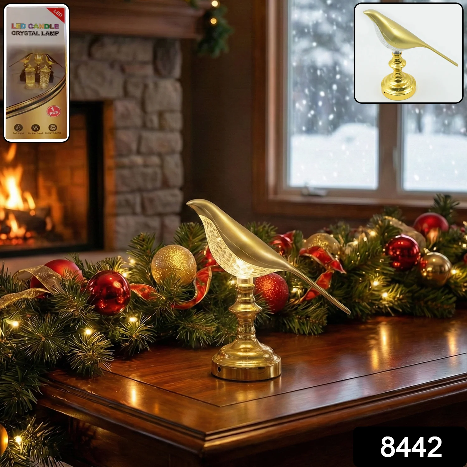 Sparrow led Table Lamp Crystal Decoration Lamp Soft Light & Energy Saving Lamp (1 Pc) - Image 2