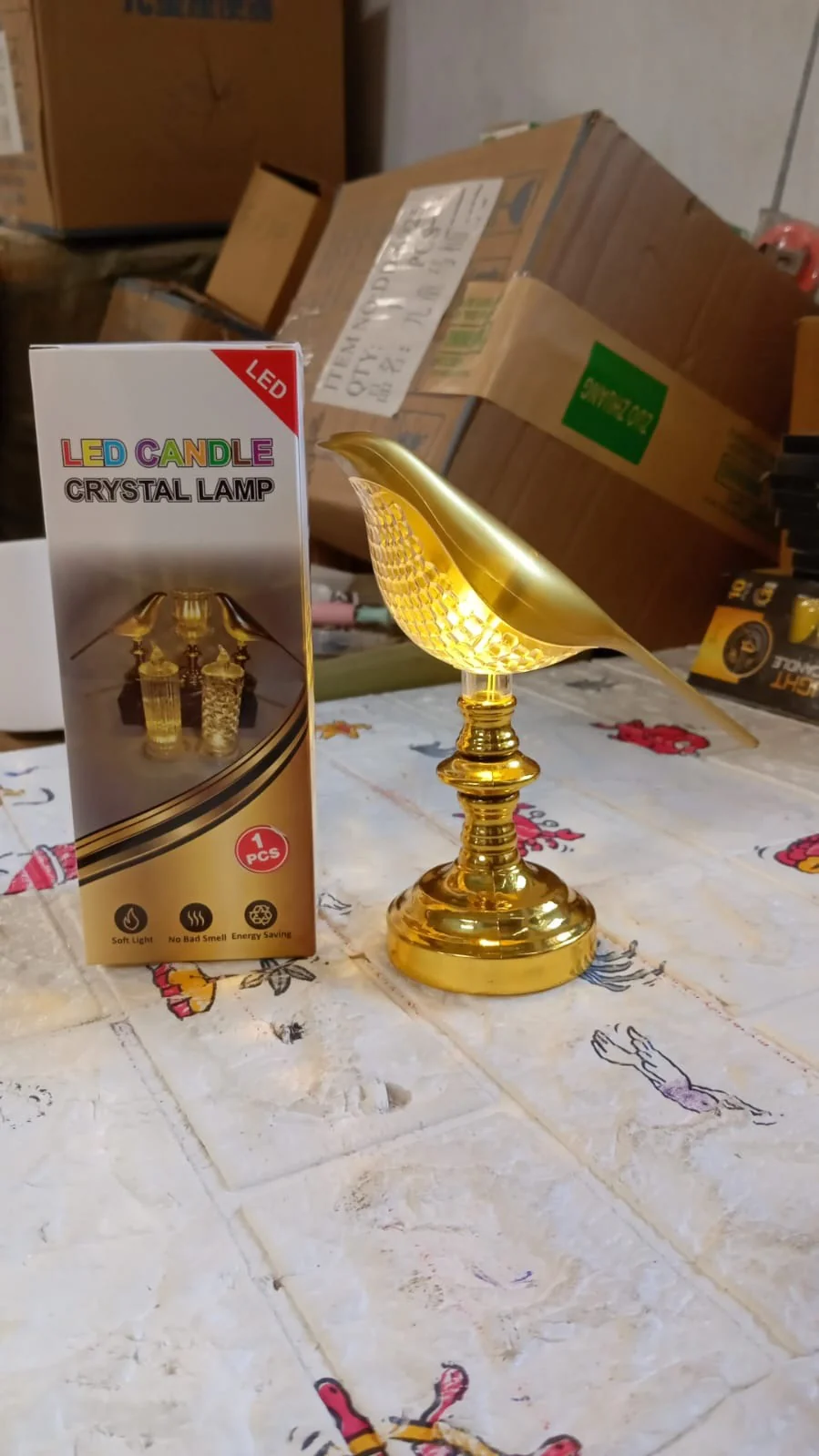 Sparrow led Table Lamp Crystal Decoration Lamp Soft Light & Energy Saving Lamp (1 Pc) - Image 9