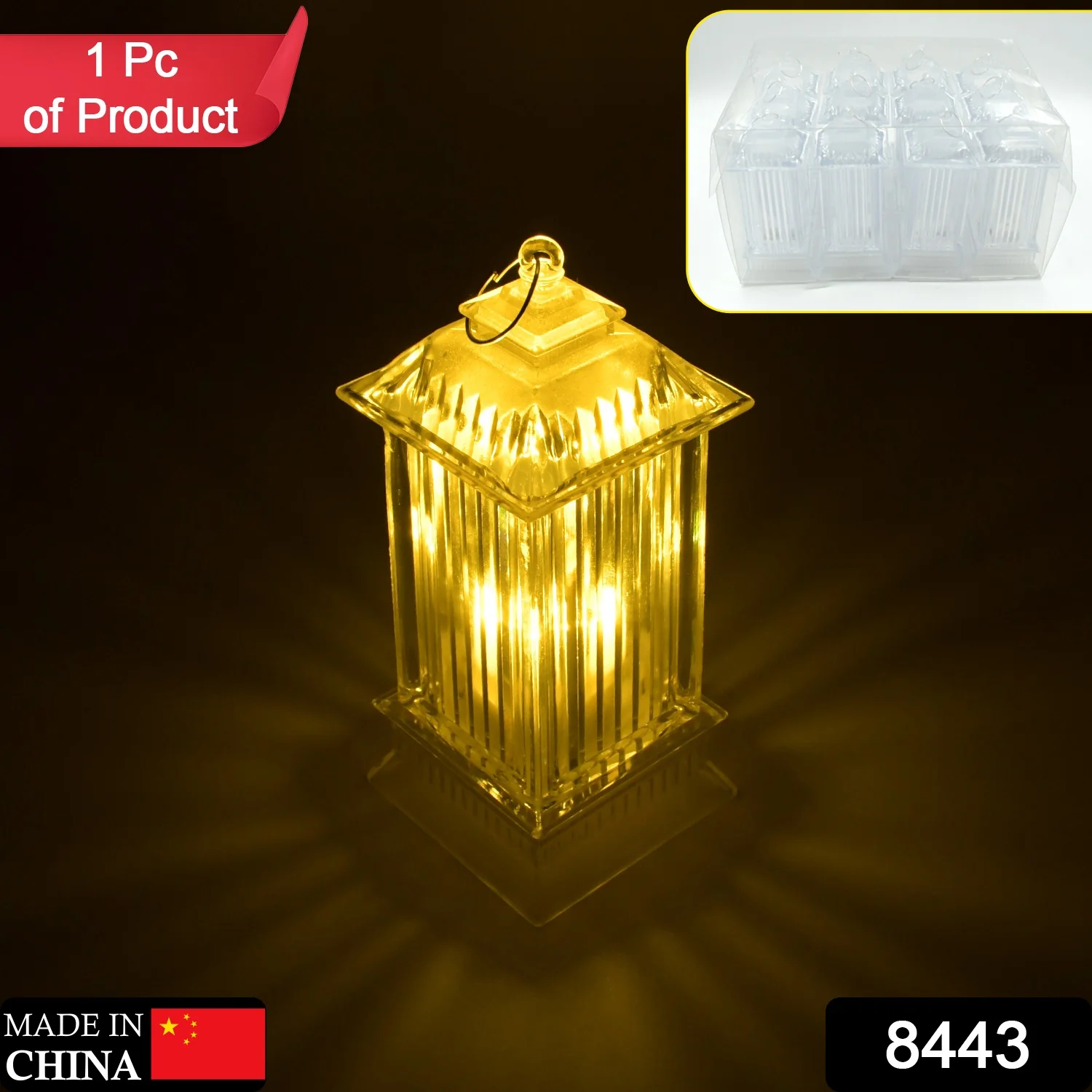 Lantern Shape LED Crystal Lamp for Festive & Holiday Decoration - Image 2