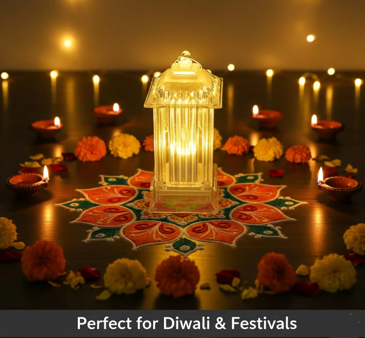 Lantern Shape LED Crystal Lamp for Festive & Holiday Decoration - Image 4