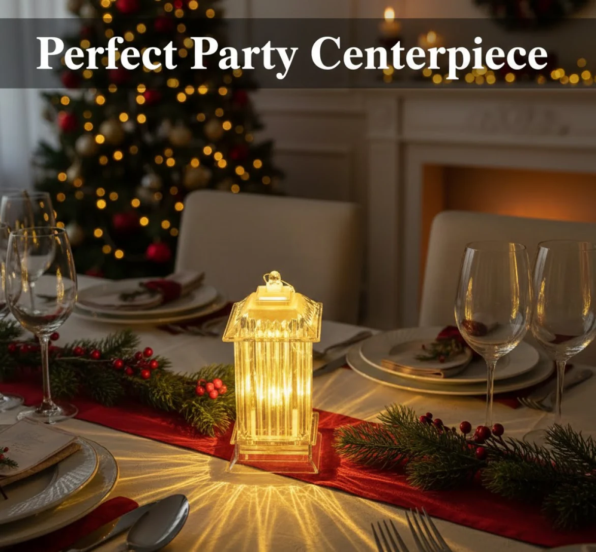 Lantern Shape LED Crystal Lamp for Festive & Holiday Decoration - Image 6
