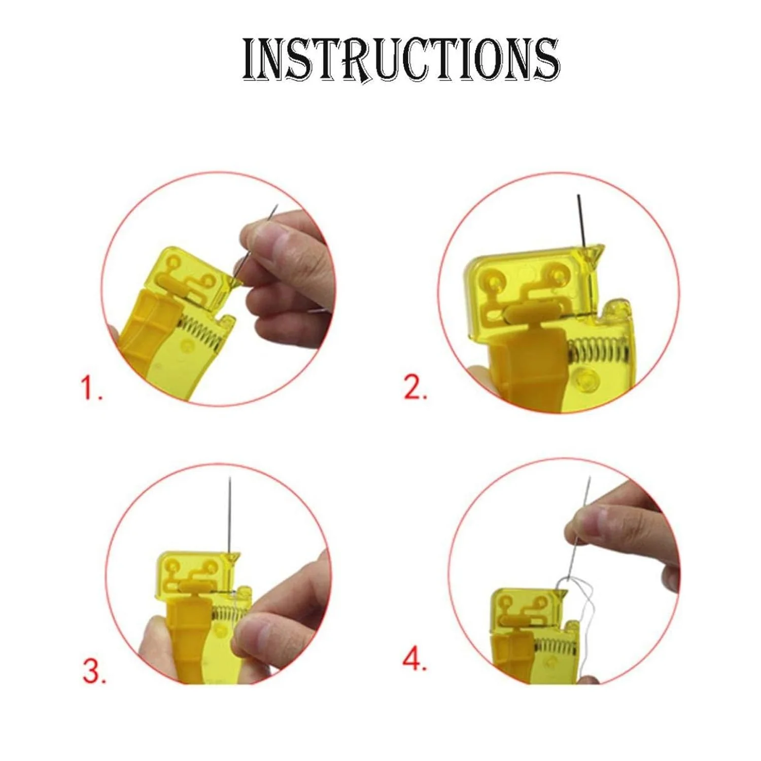 Needle Threader Stylish Comfortable Grip Automatic Threader for Home 1 Pc - Image 8