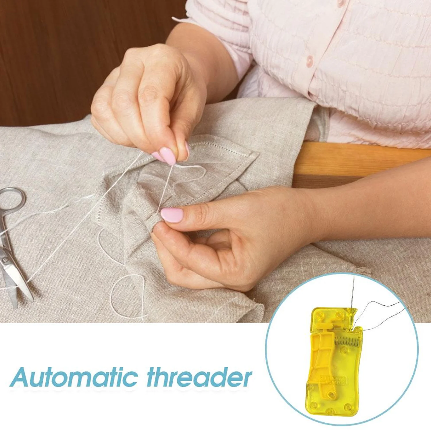 Needle Threader Stylish Comfortable Grip Automatic Threader for Home 1 Pc - Image 9