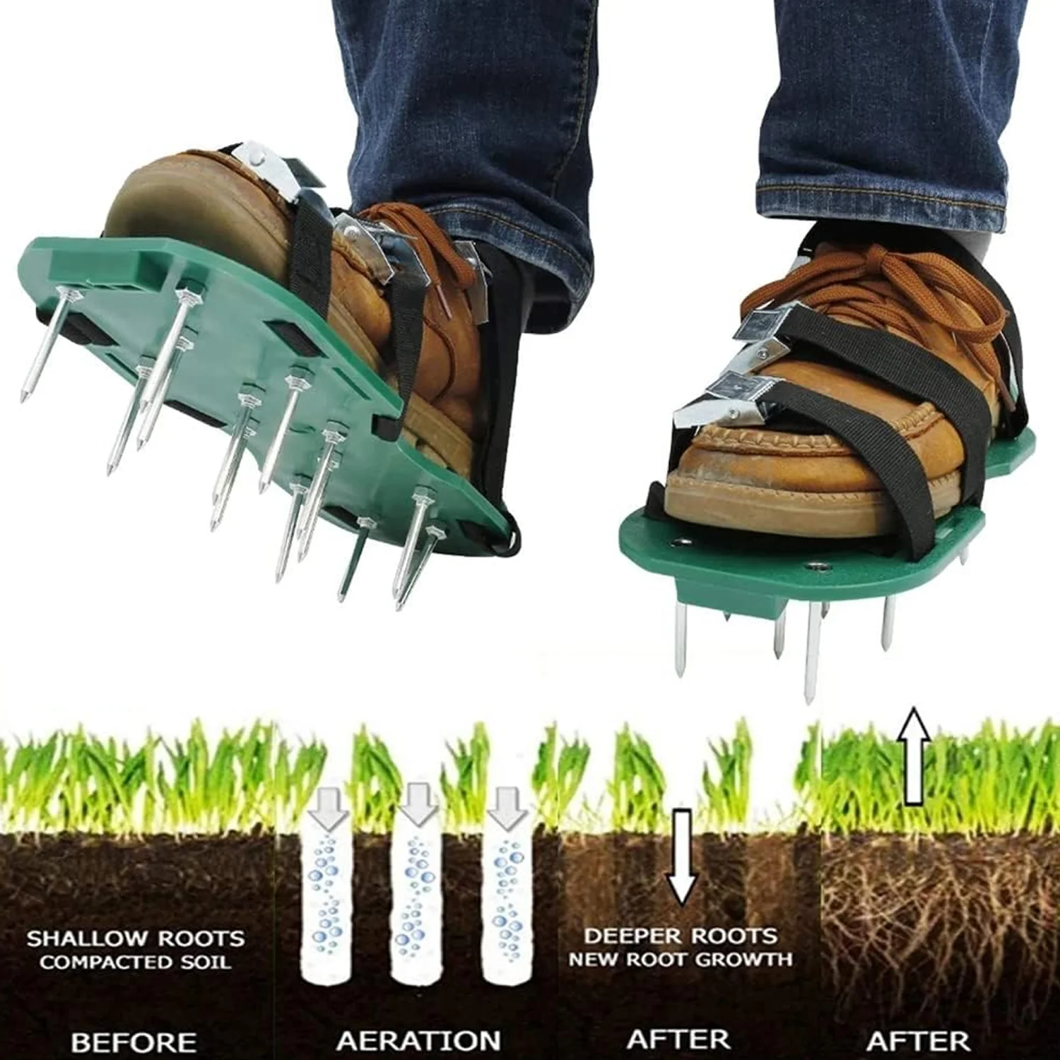 Garden Lawn Aerator Sandals – Spiked Grass Aerator Shoes for Yard & Patio - Image 5