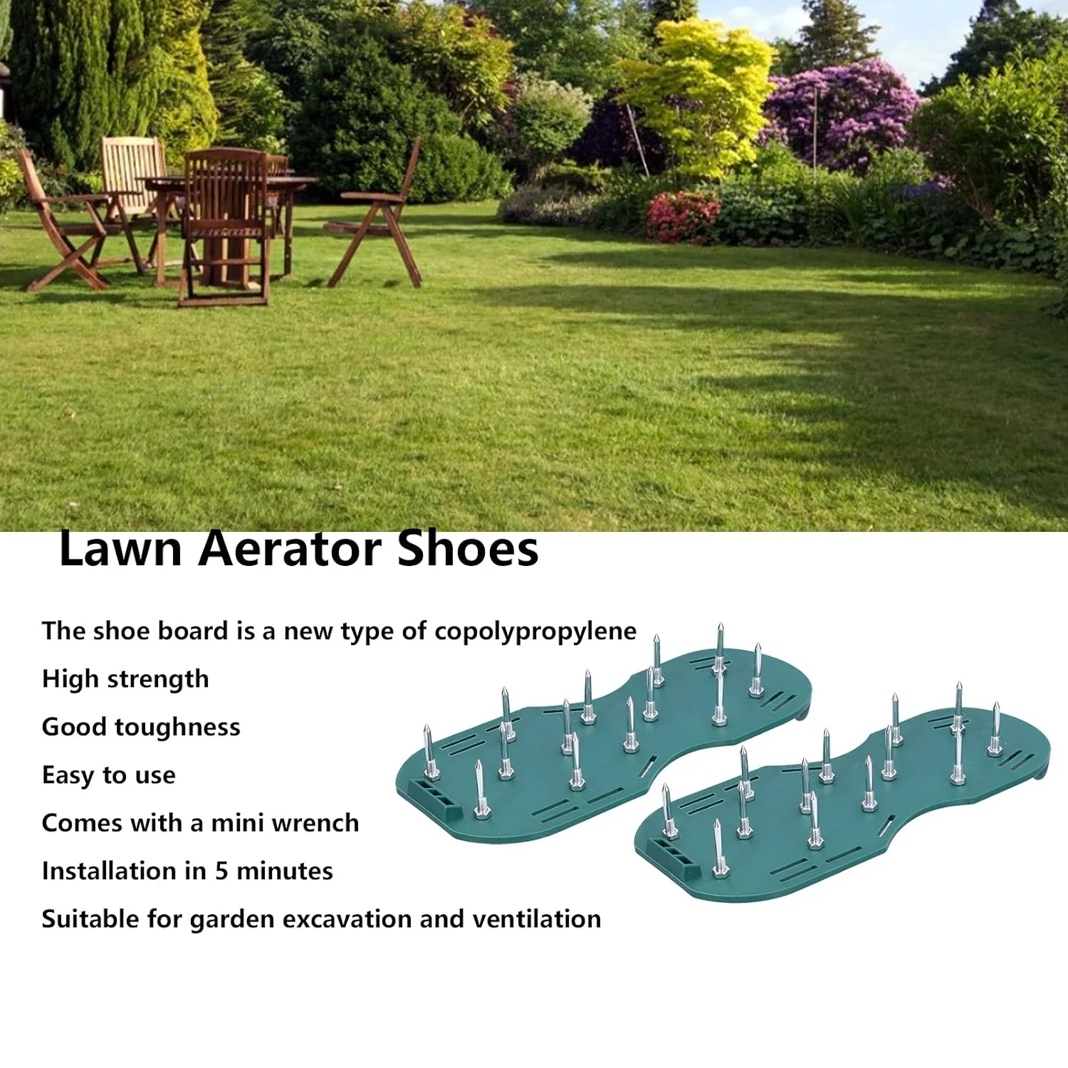 Garden Lawn Aerator Sandals – Spiked Grass Aerator Shoes for Yard & Patio - Image 8