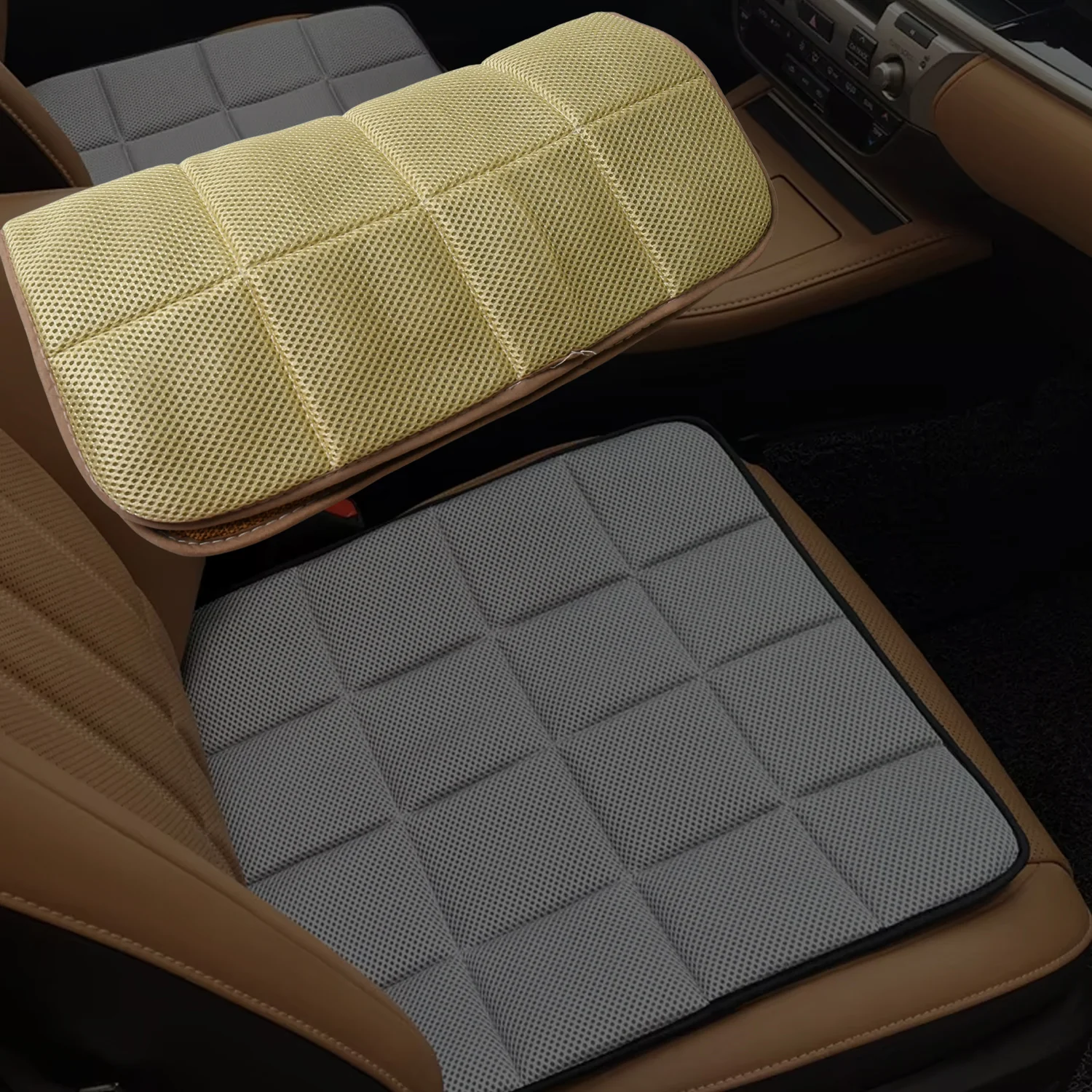 Square Shaped Bamboo Charcoal Filled Car Auto Seat Cushion Mat Cover - Image 4