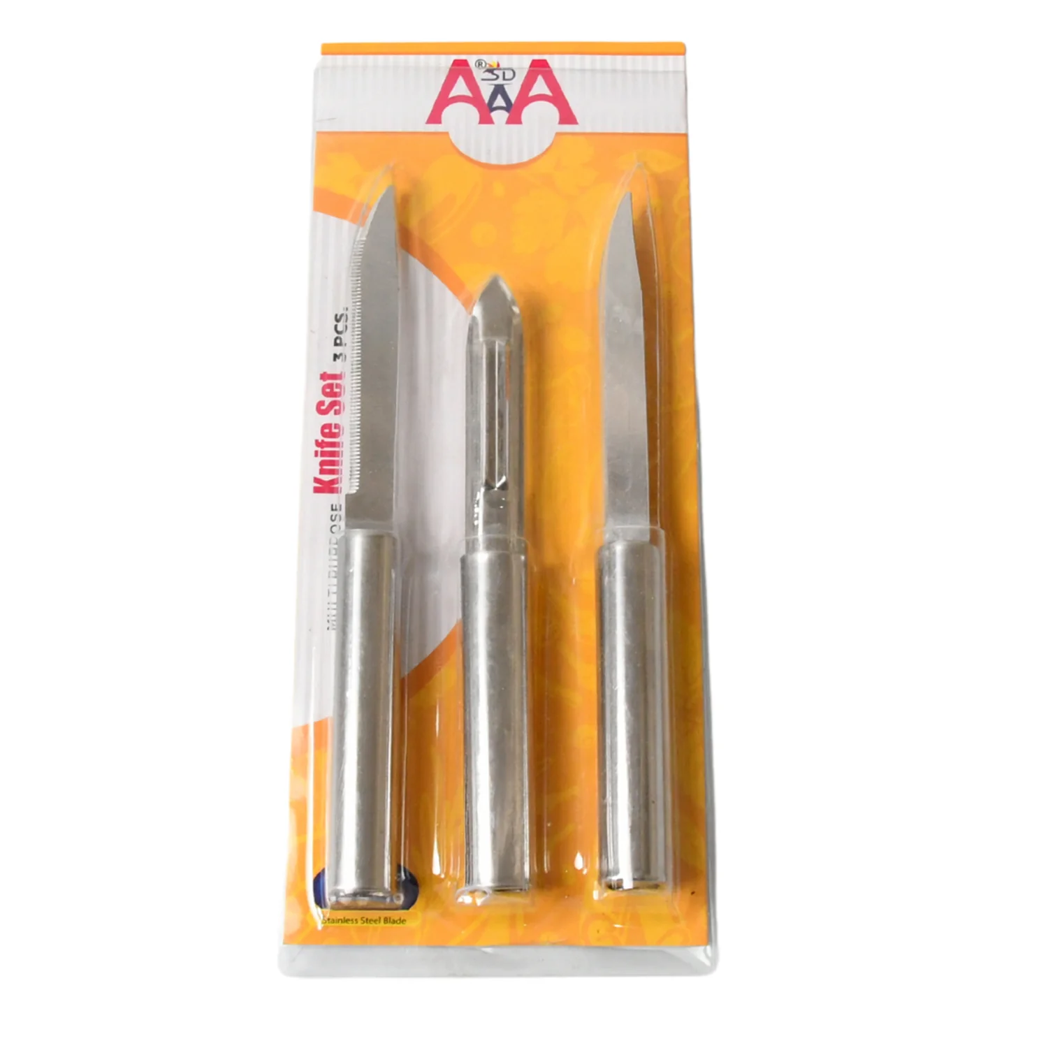 Stainless Steel Multipurpose Sharp Cutting Knife for Fruit Meat Vegetables 3 Pc - Image 5