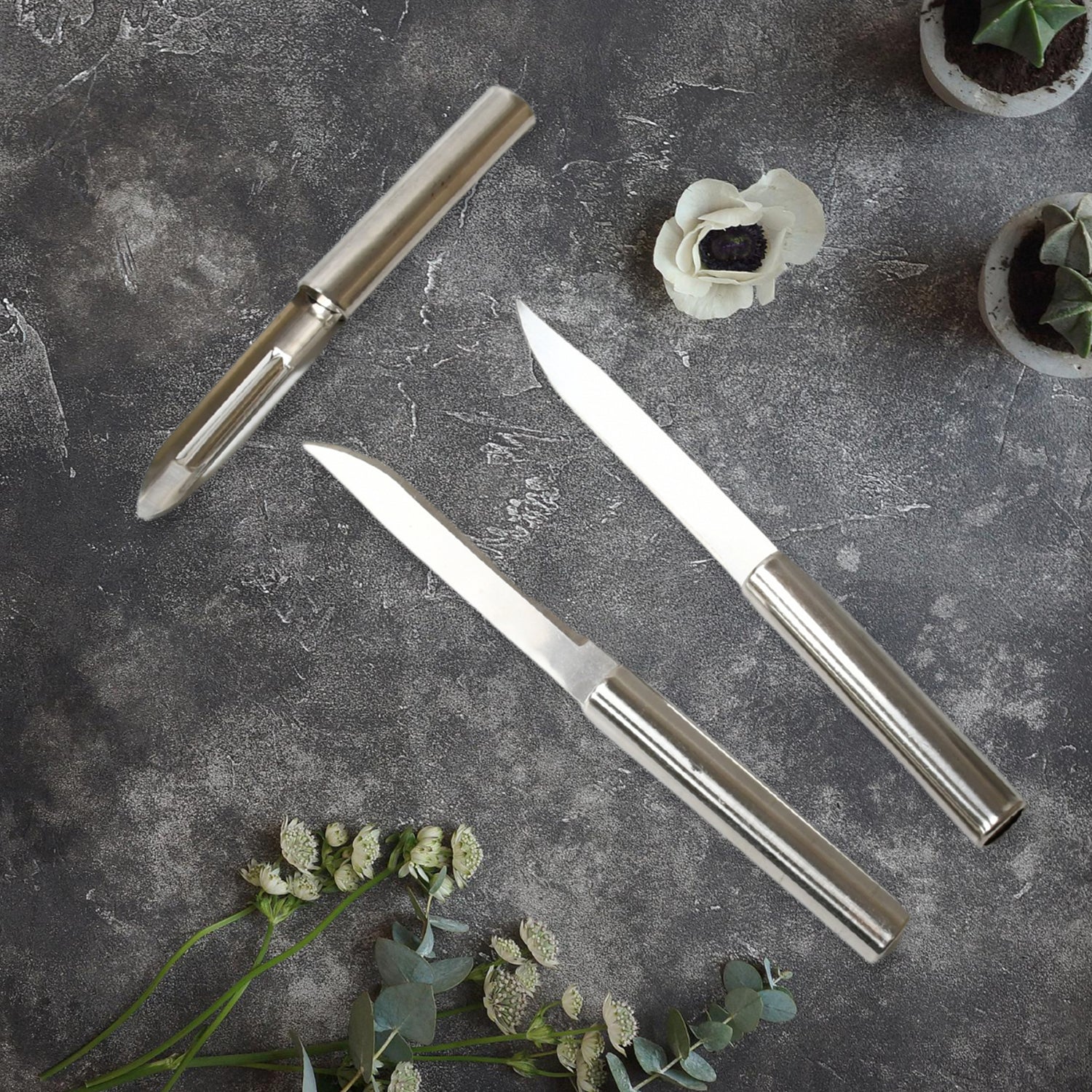 Stainless Steel Multipurpose Sharp Cutting Knife for Fruit Meat Vegetables 3 Pc - Image 6
