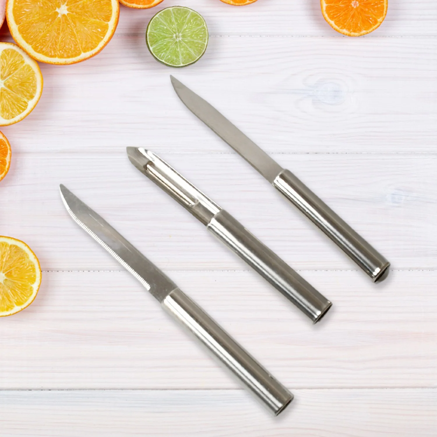 Stainless Steel Multipurpose Sharp Cutting Knife for Fruit Meat Vegetables 3 Pc - Image 7