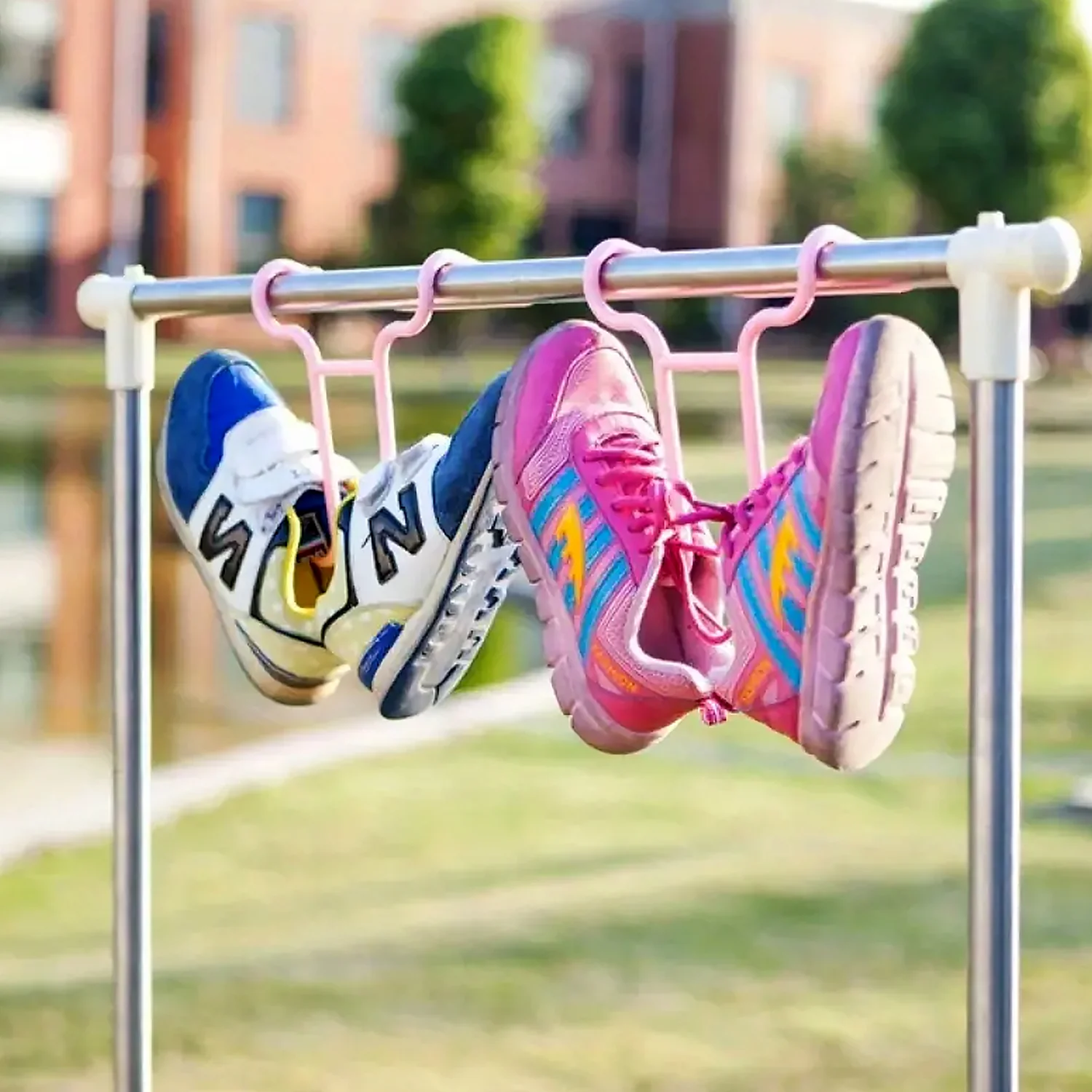Multi Function Drying Rack Shoe Organizer Hanging Shelf for Wardrobe  2 Pc - Image 6